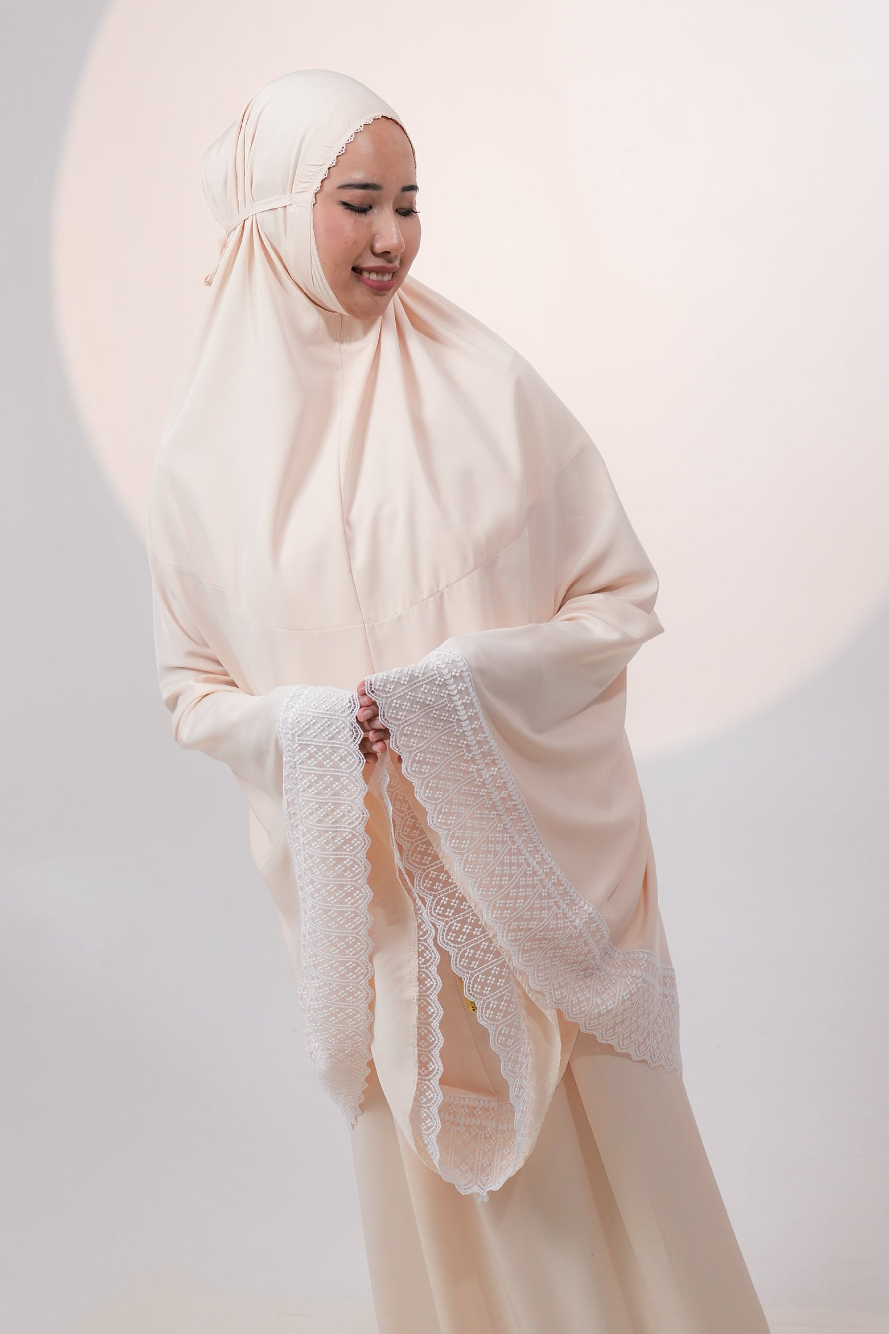 Dewdrops in Creme Brulee Prayer Wear