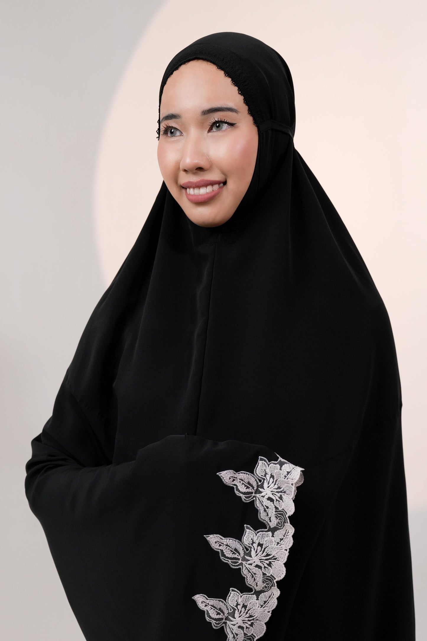 Lace Petals in Black Tea Prayer Wear