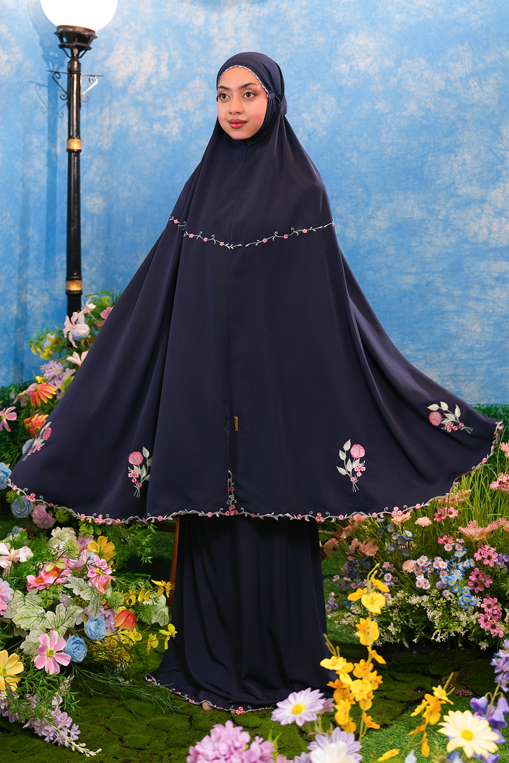 Aurora in Navy Prayer Wear