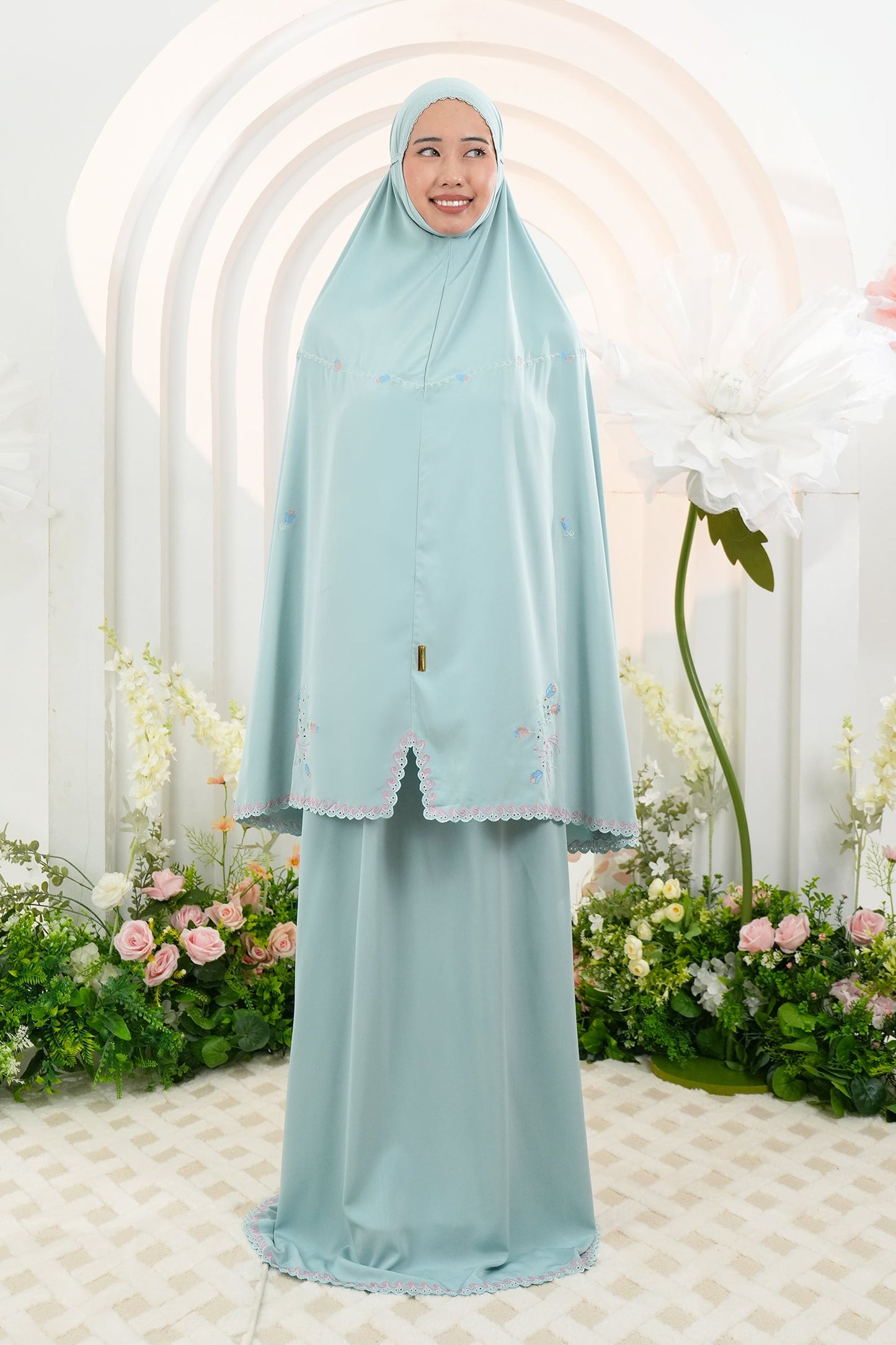 Amelie in Mint Prayer Wear