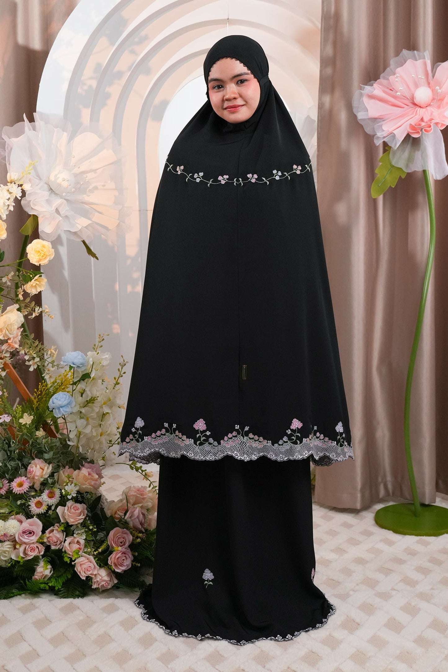 Aveline in Black Prayer Wear