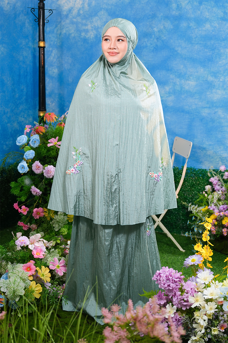 The Blooming Travel Telekung in Mint