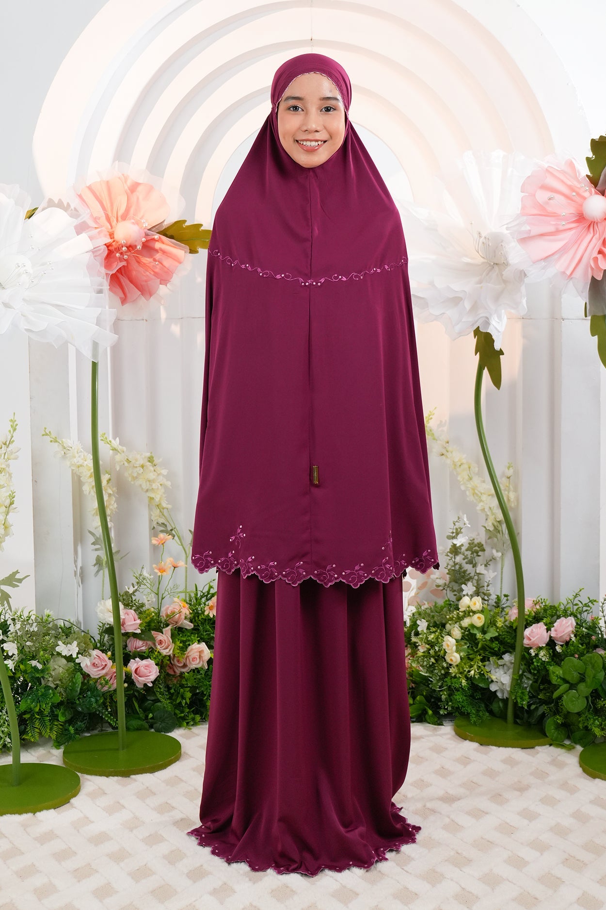 Dalia in Burgundy Prayer Wear