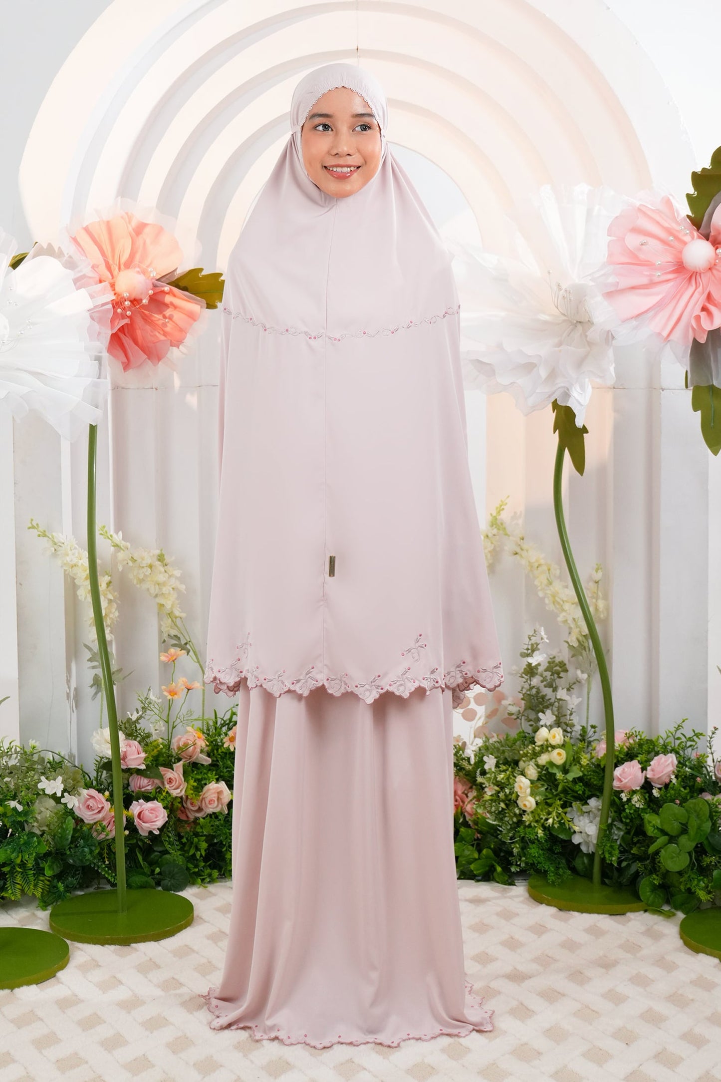 Dalia in Pink Lemonade Prayer Wear
