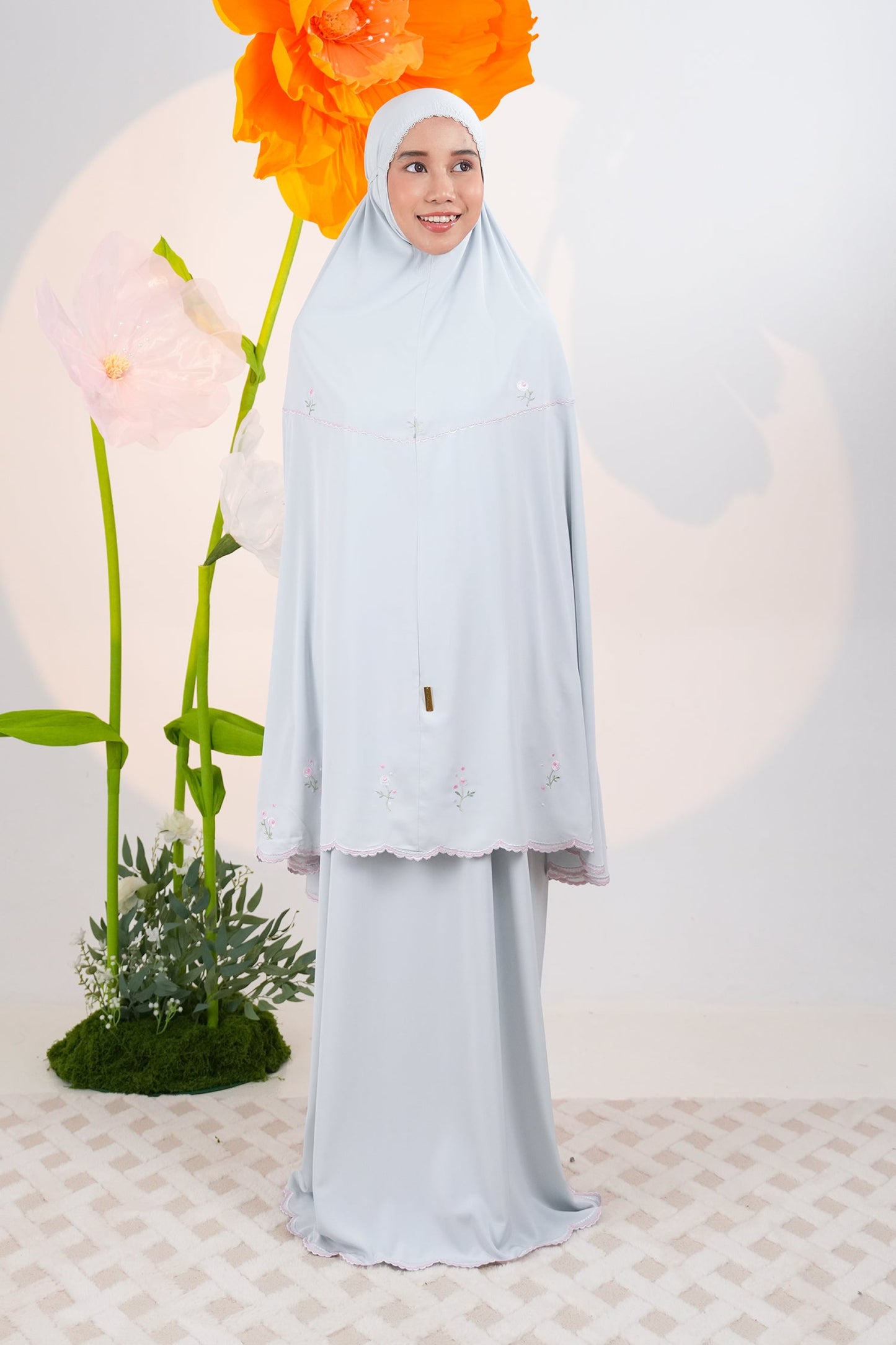 Elyse in Earl Blue Prayer Wear