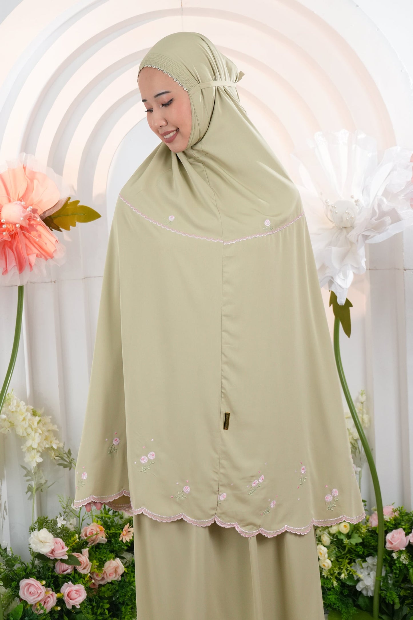 Elyse in Matcha Prayer Wear