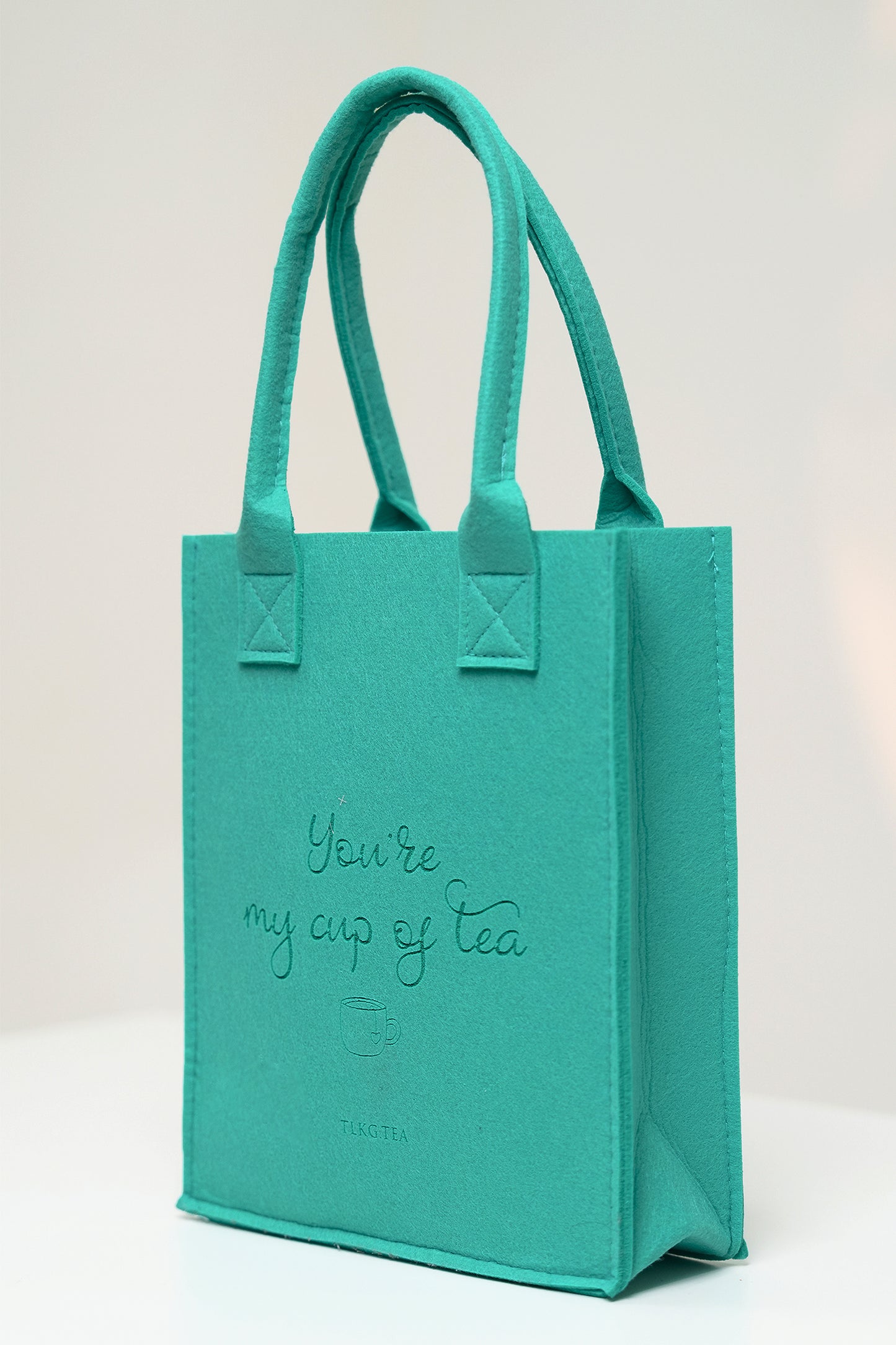 The Felt Gift Bag in Turquoise