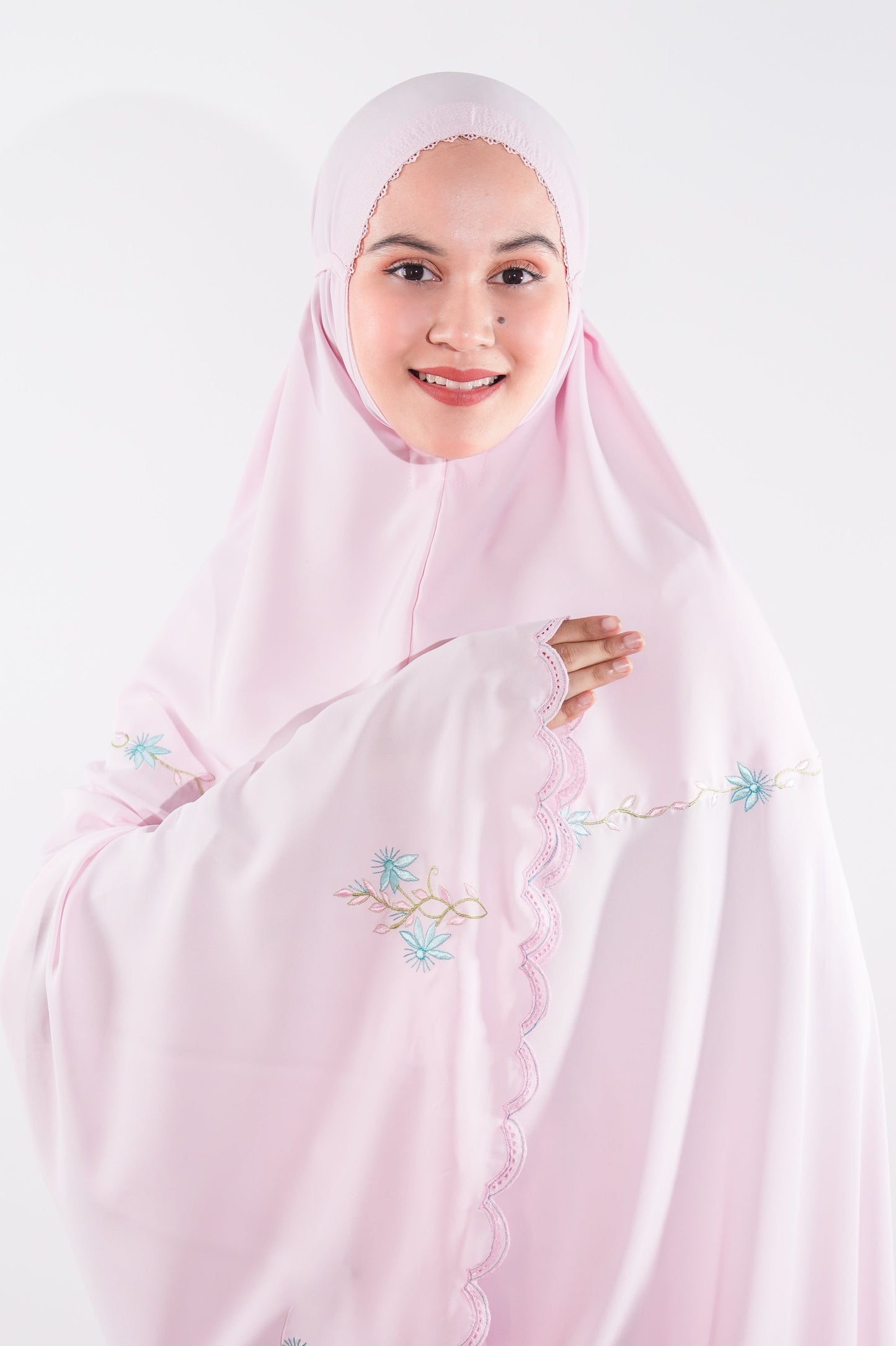 Guzel in Pink Prayer Wear