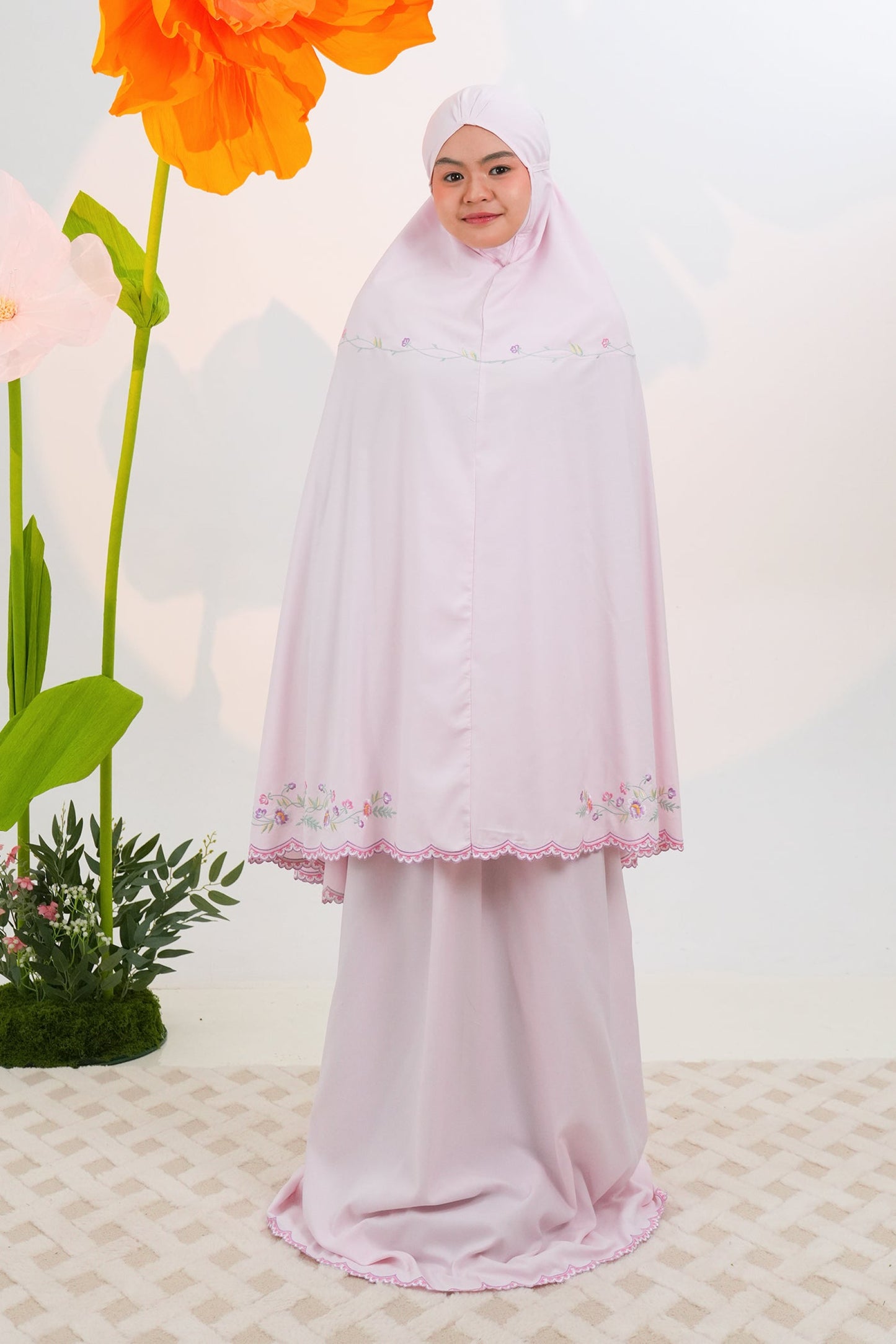 Leora in Pink Prayer Wear
