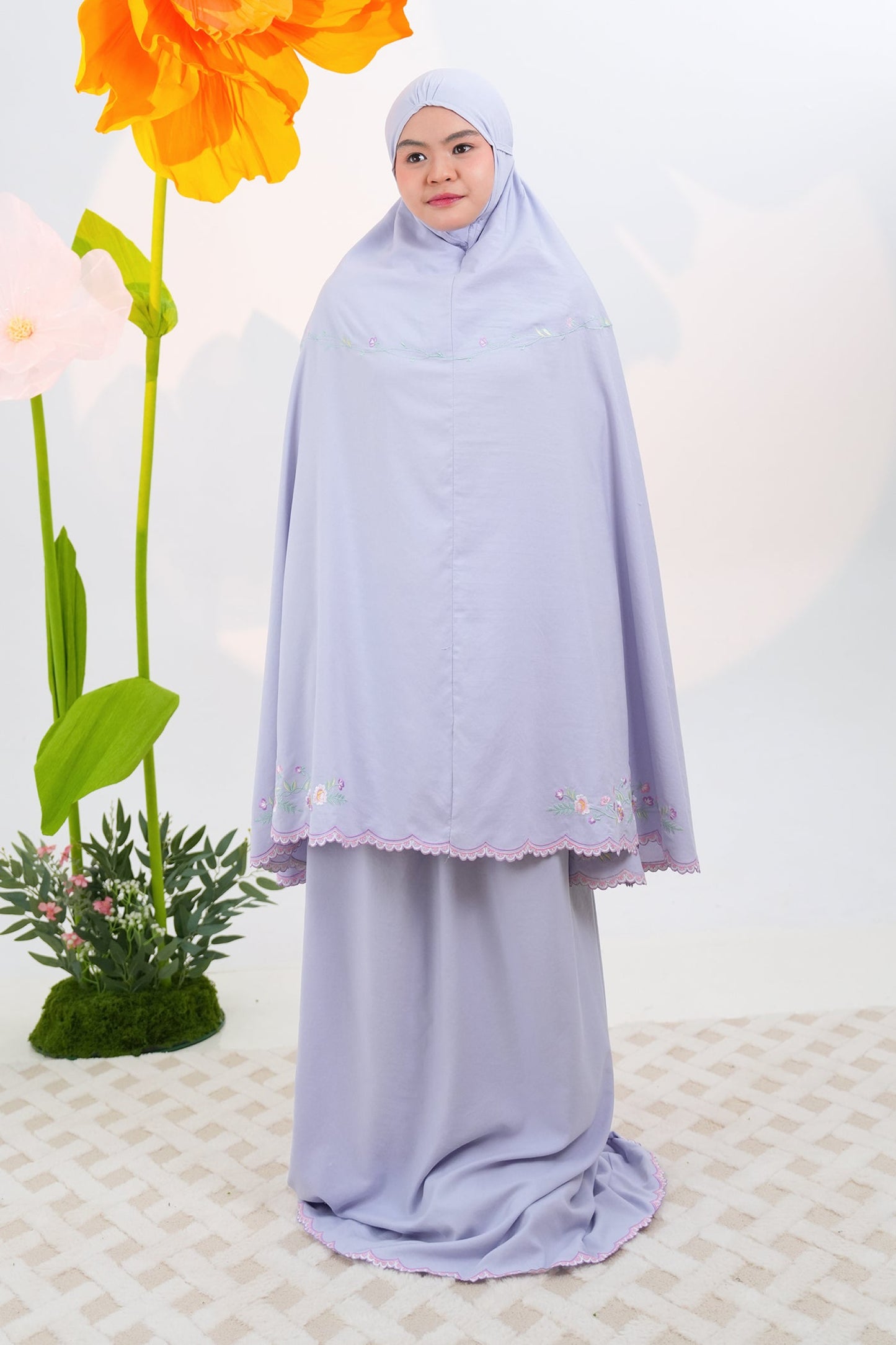 Leora in Purple Prayer Wear