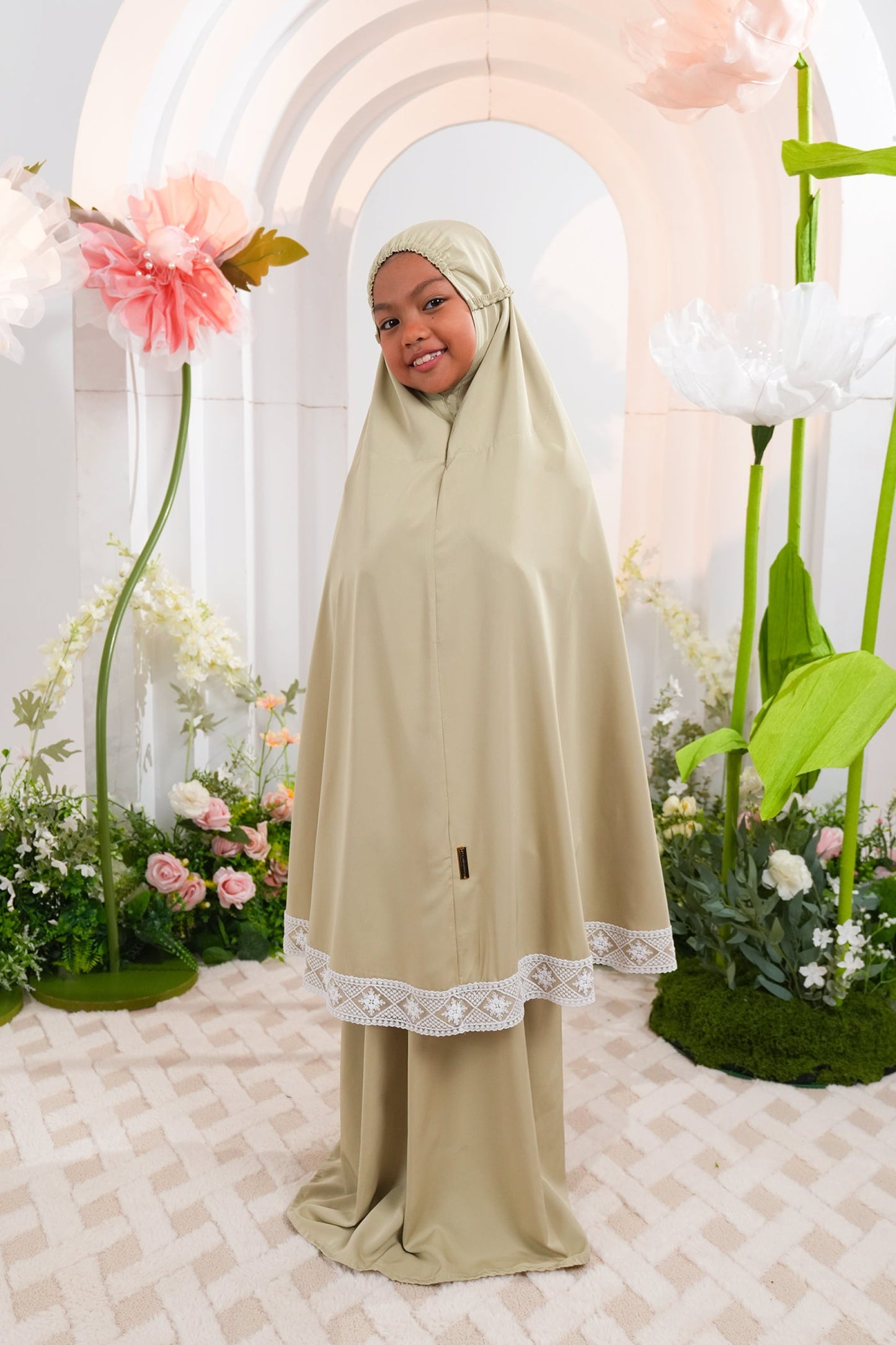 Little Primrose in Matcha Prayer Wear