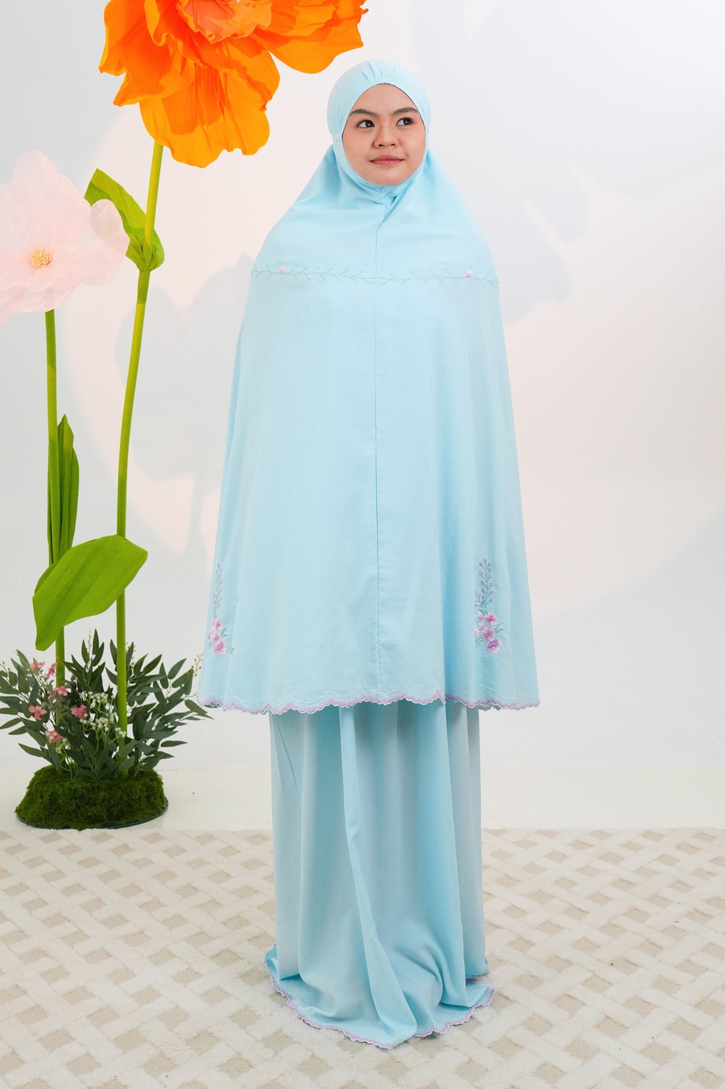 Maely in Blue Prayer Wear