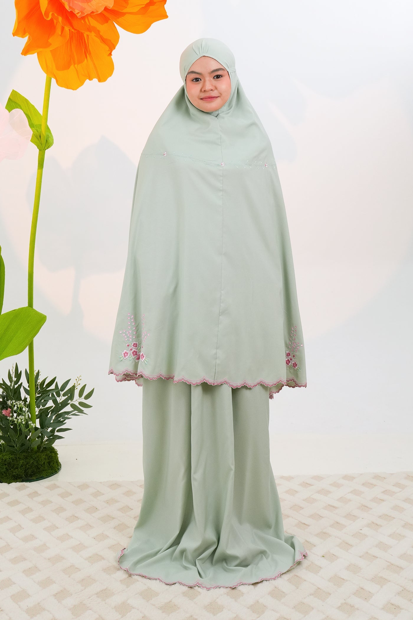 Maely in Green Prayer Wear