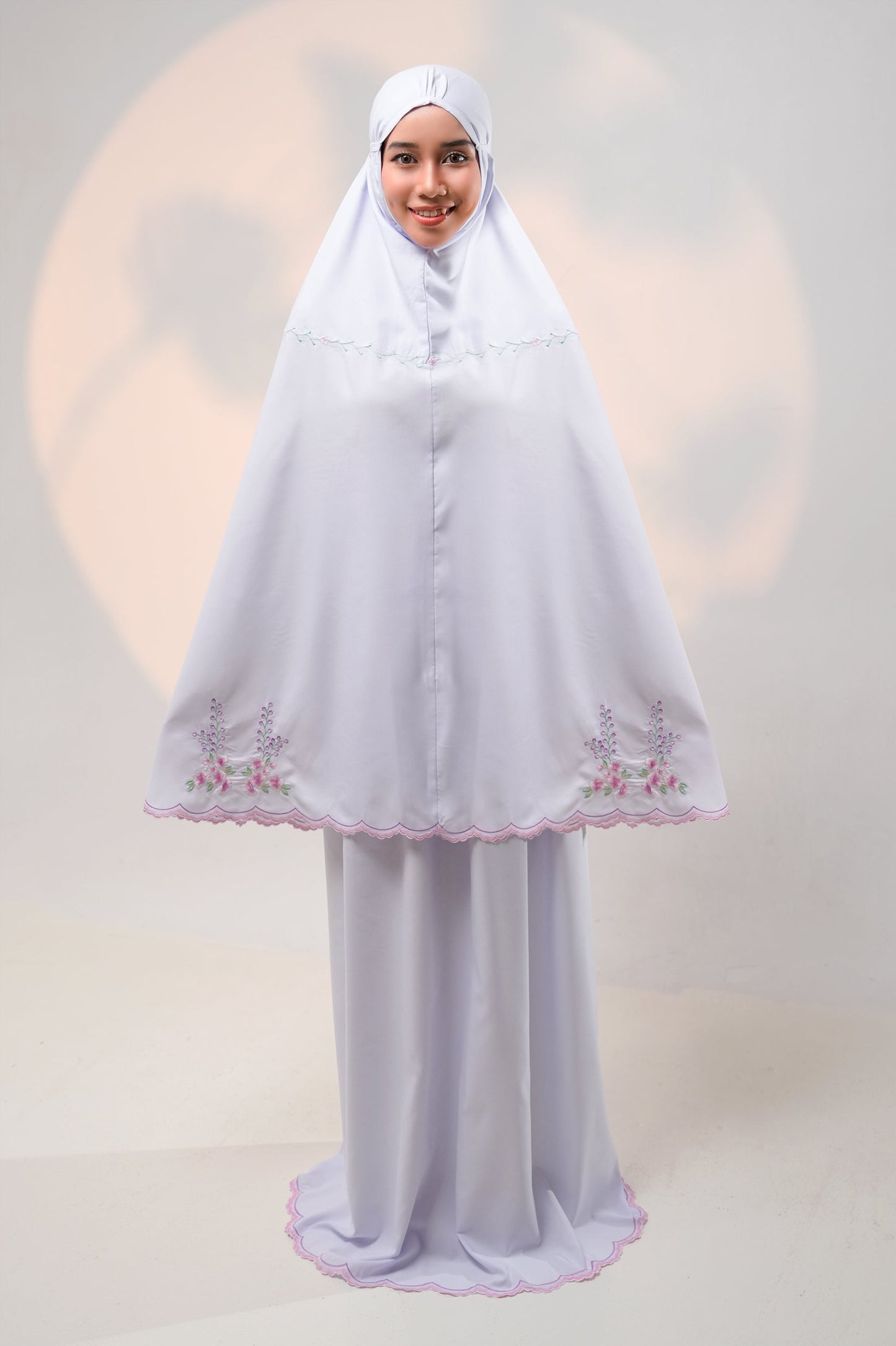 Maely in Nila White Prayer Wear