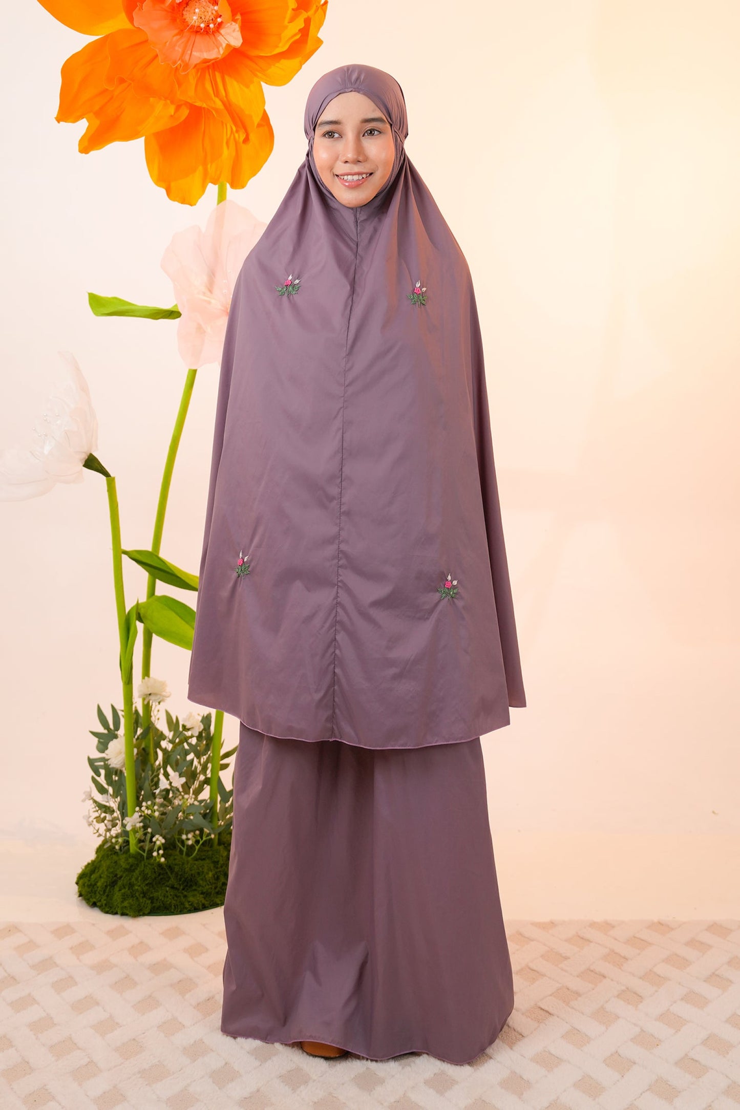 Pocketable Travel Telekung in Heather