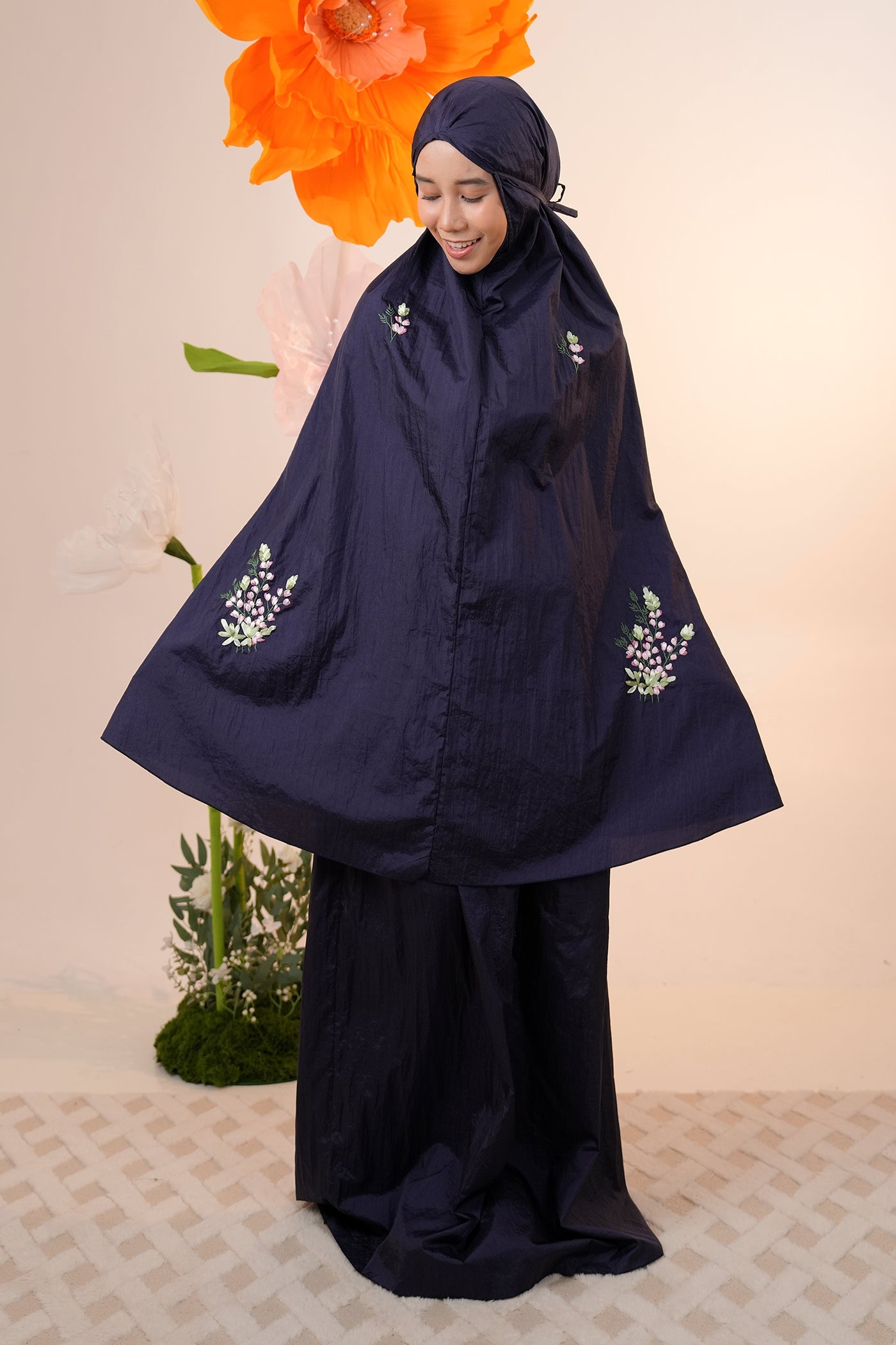 Rosebuds Travel in Navy Prayer Wear