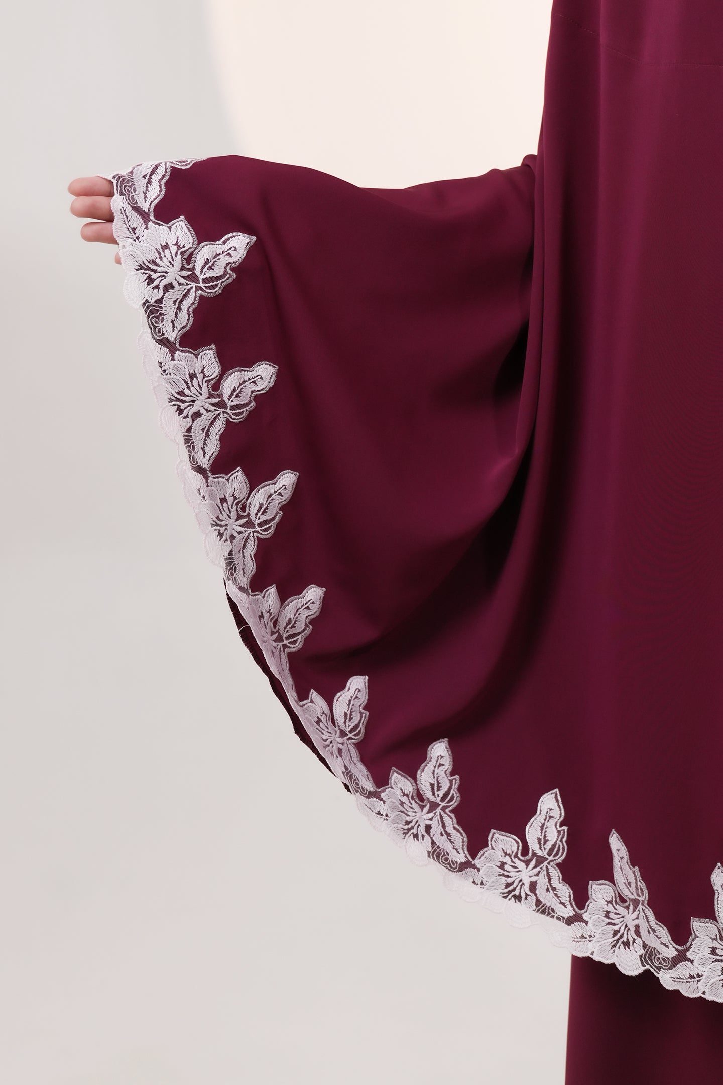 Lace Petals in Burgundy