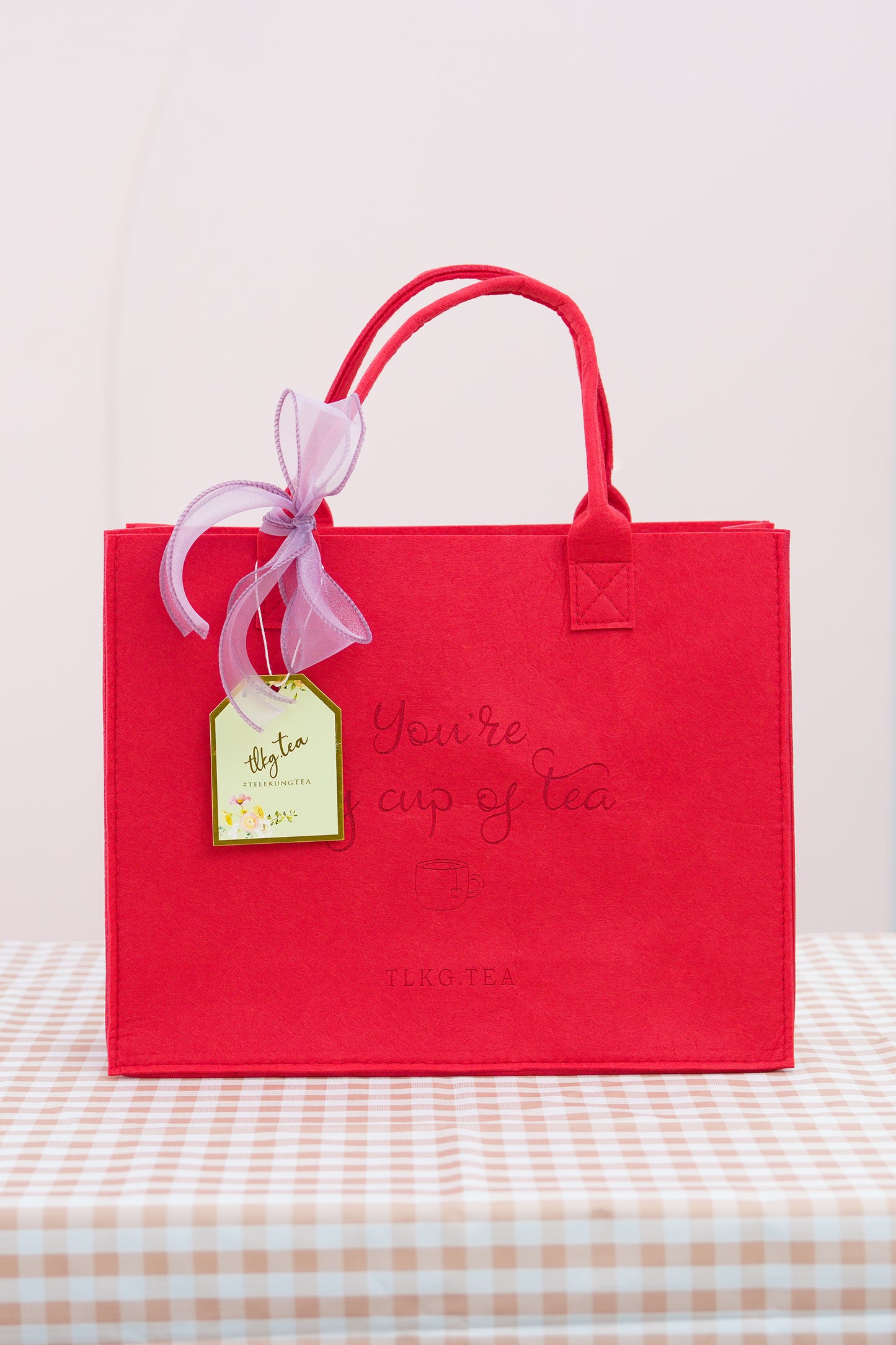 Felt Gift Bag In Chili Prayer Mat &