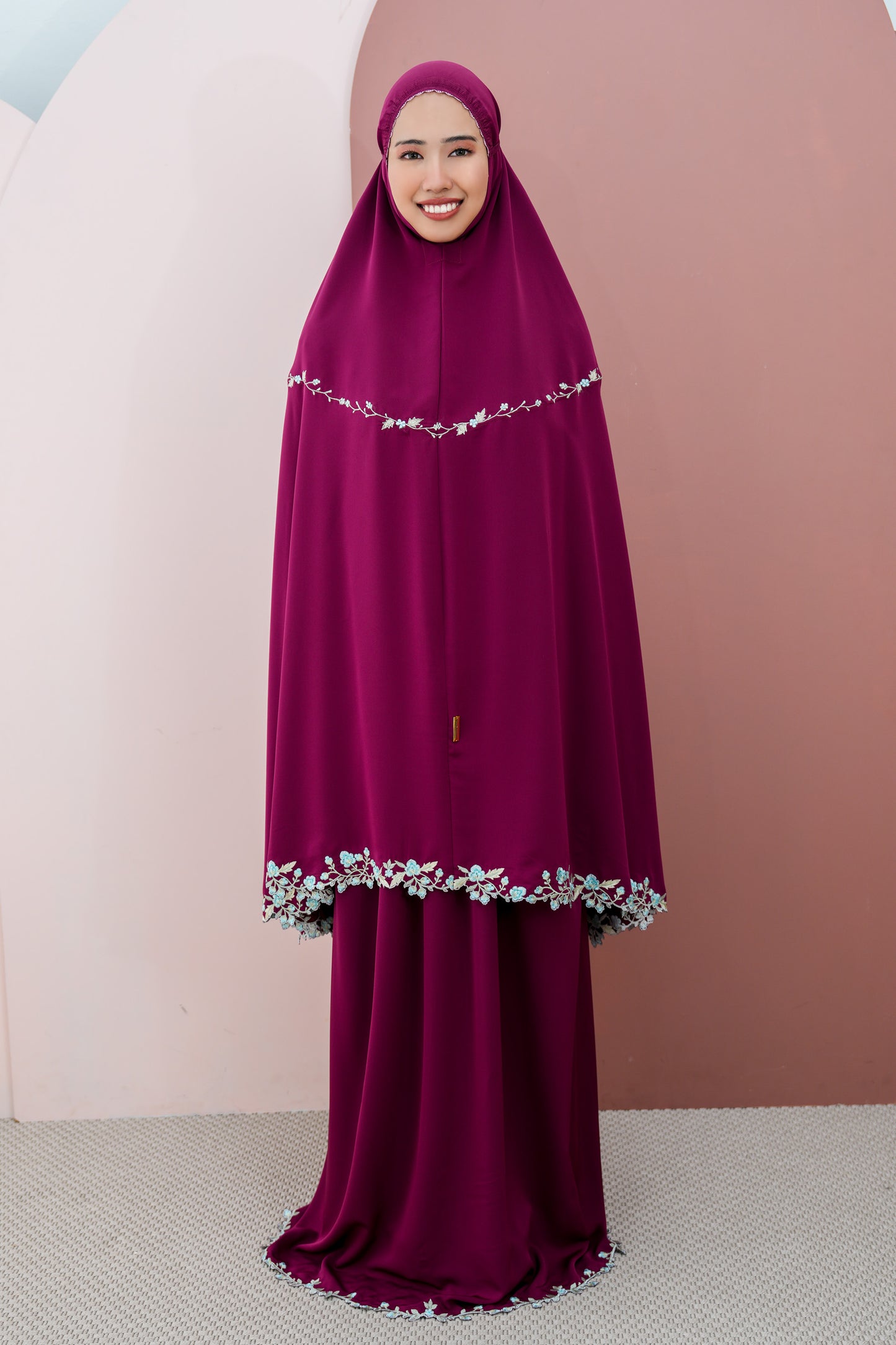 Nayla In Burgundy Prayer Wear