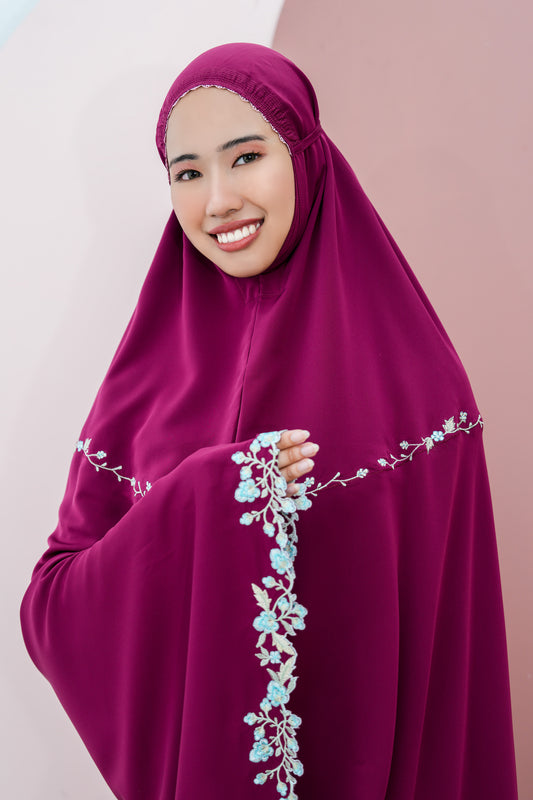 Nayla In Burgundy Prayer Wear