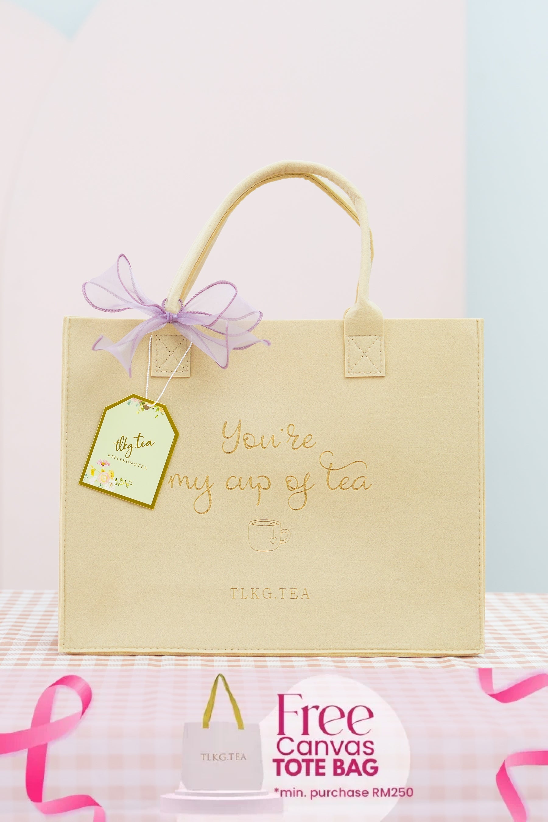 Felt Gift Bag In Oat Prayer Mat &