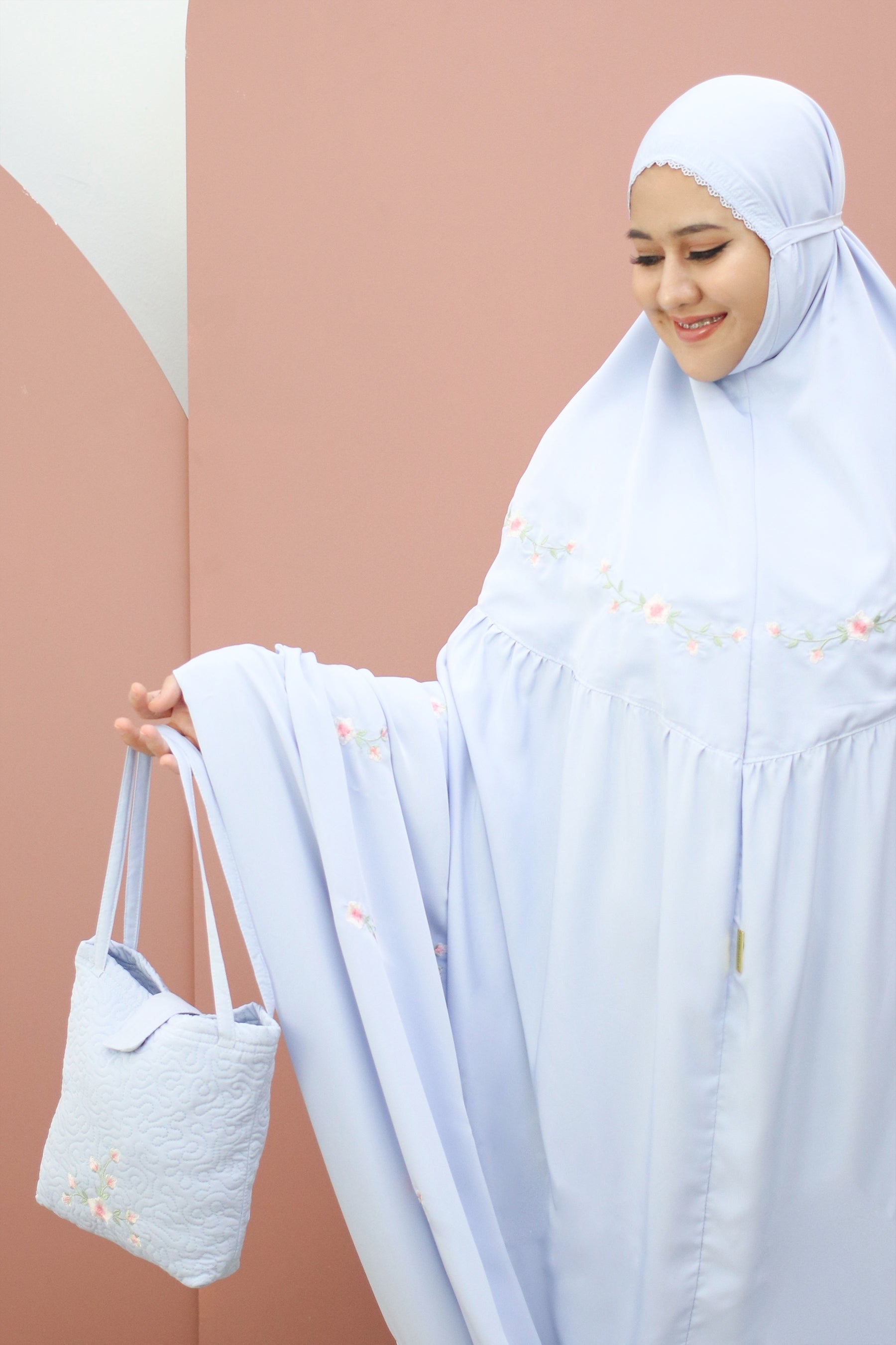 The One Piece Telekung In Lilac Prayer Wear