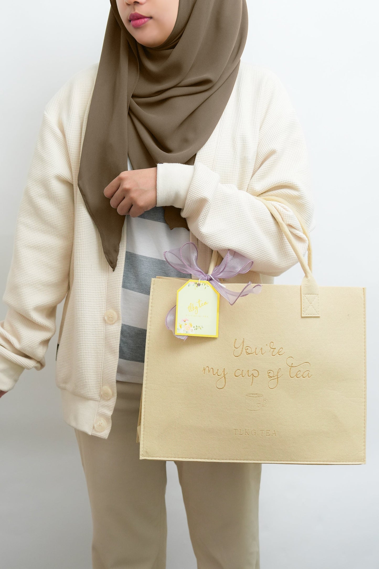 Felt Gift Bag In Oat Prayer Mat &