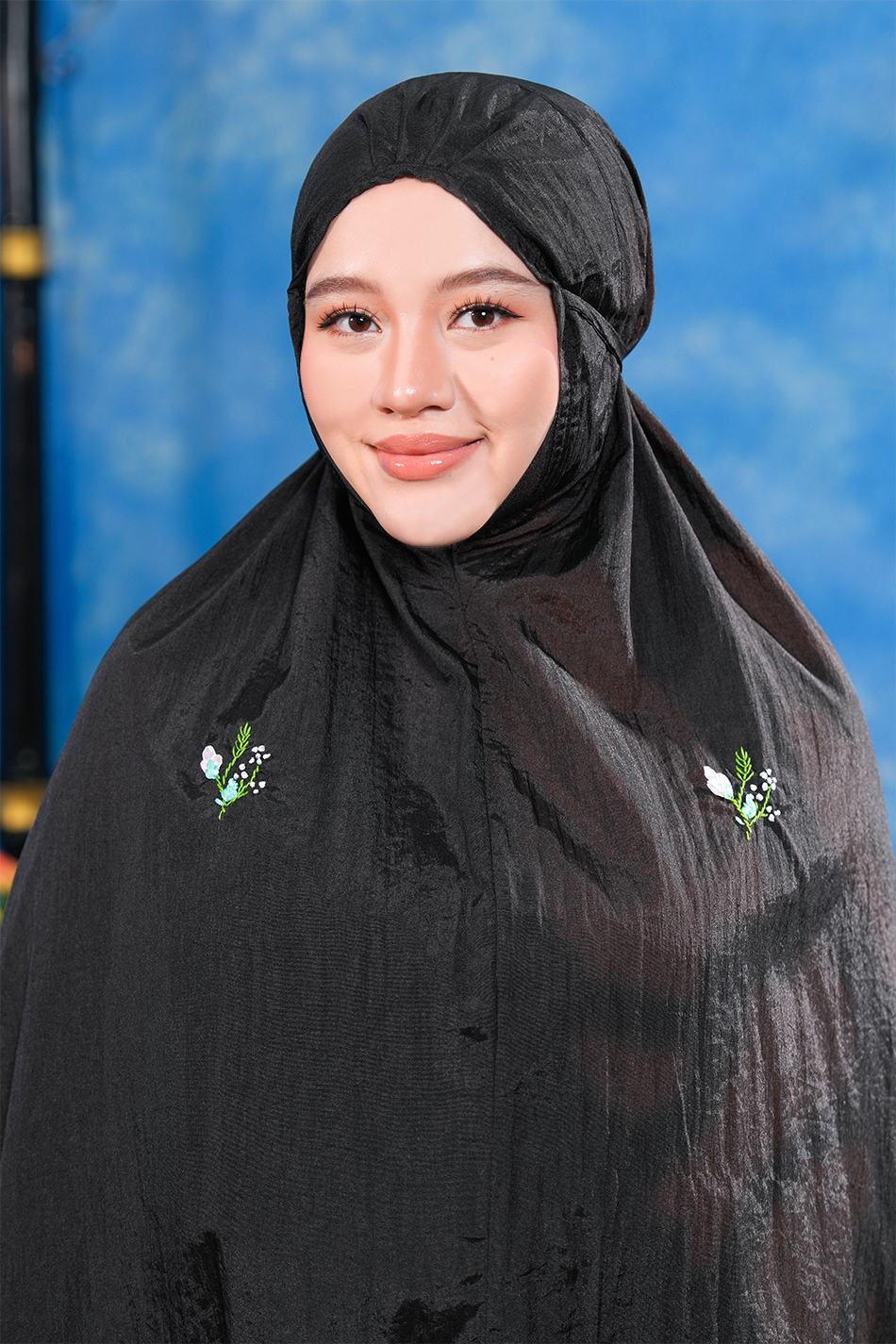 The Blooming Travel Telekung in Black