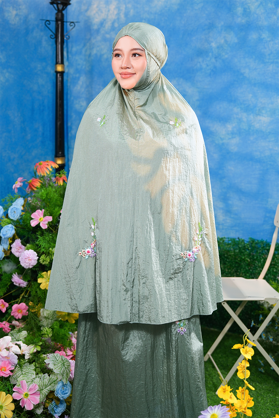 The Blooming Travel Telekung in Green