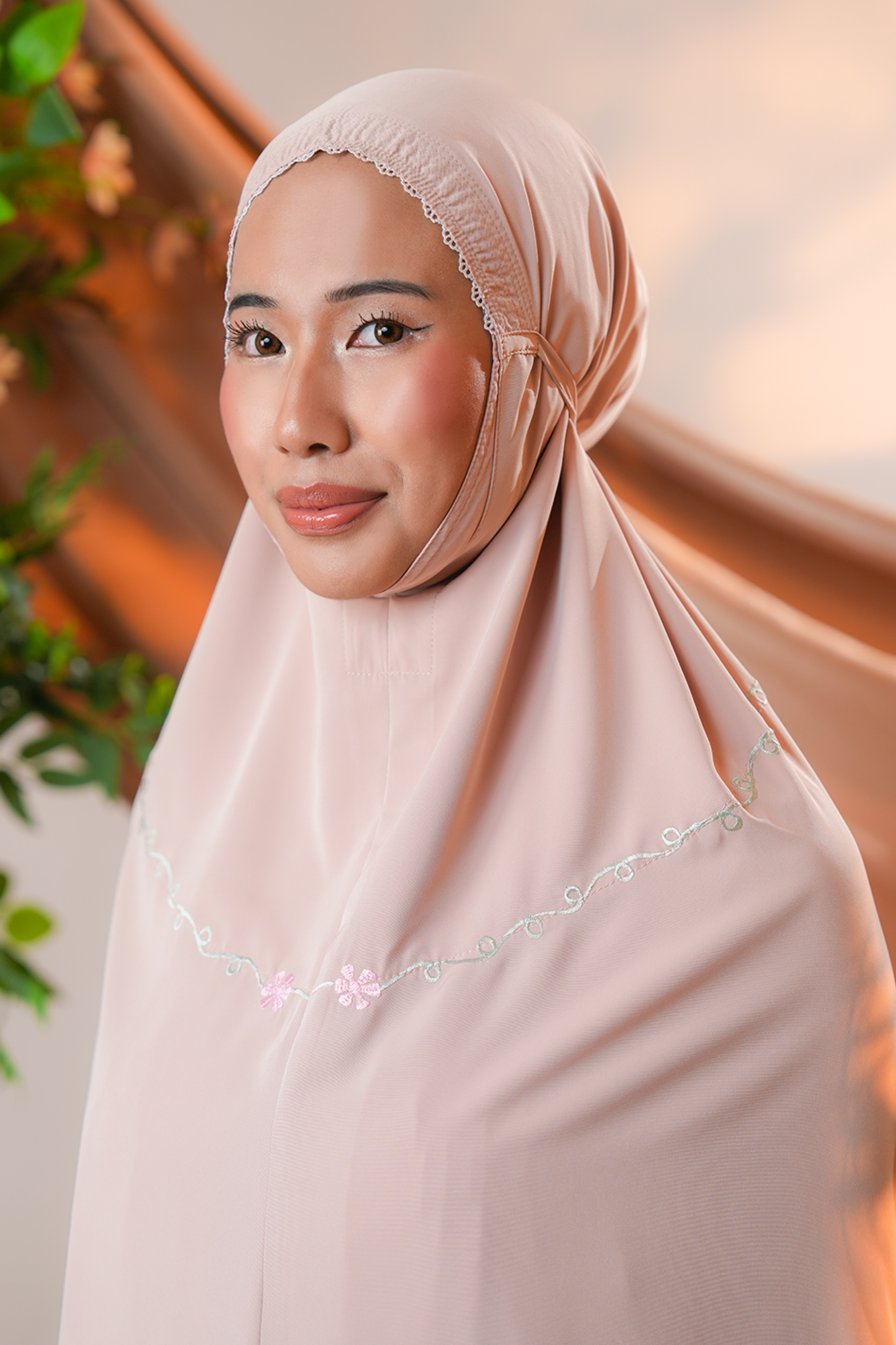 Celine in Milk Tea Prayer Wear