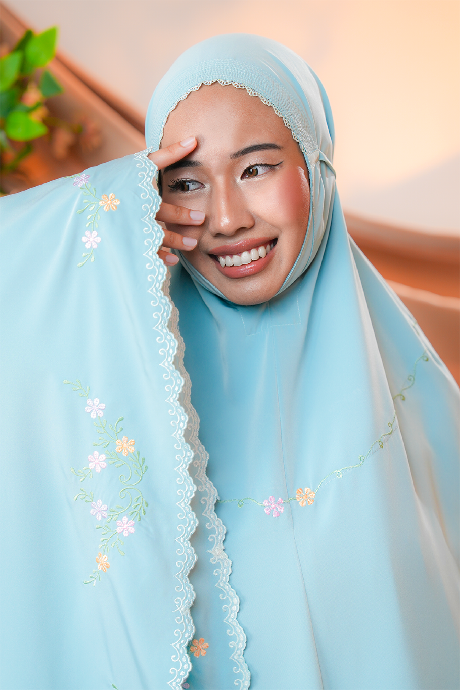 Celine in Mint Prayer Wear