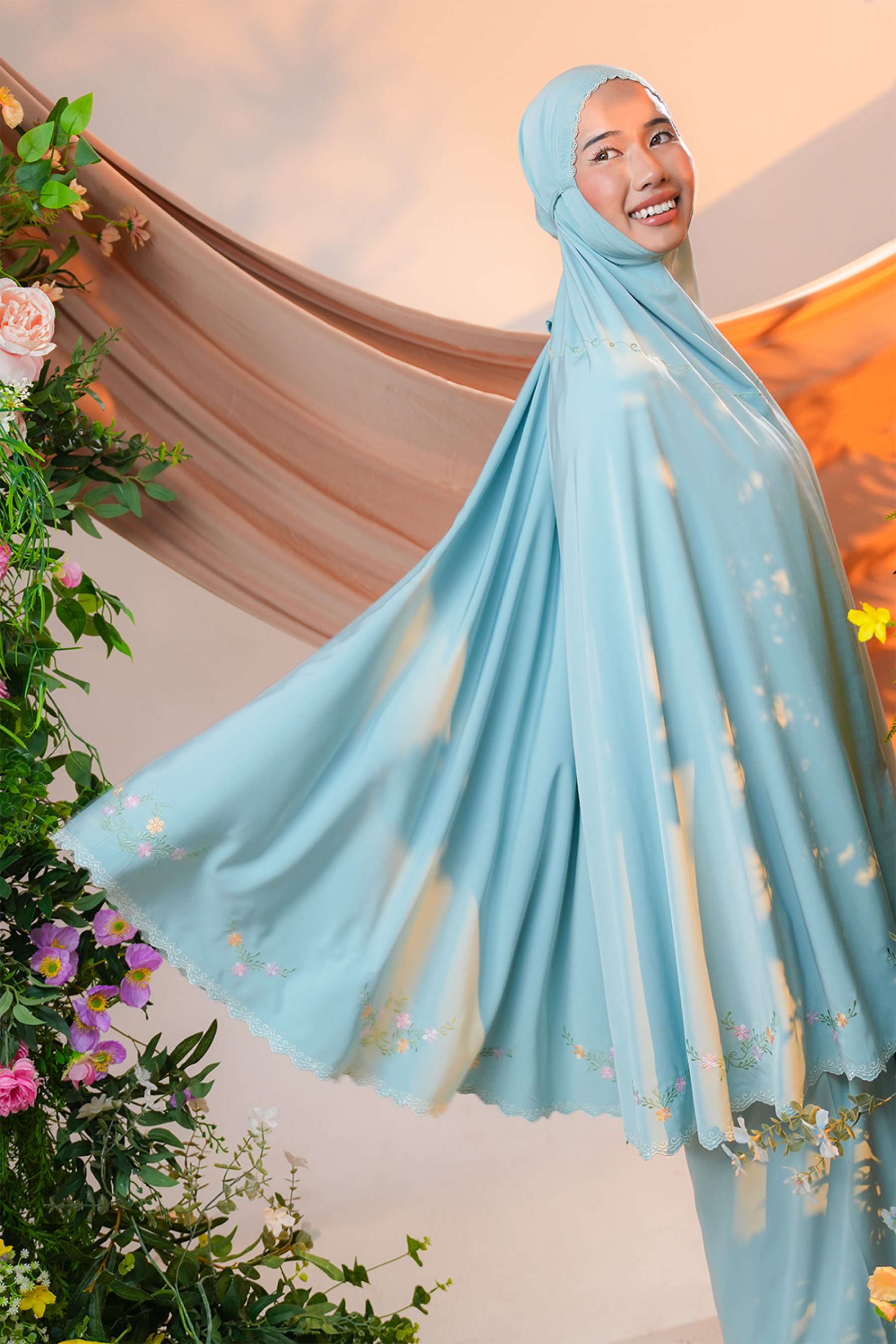 Celine in Mint Prayer Wear