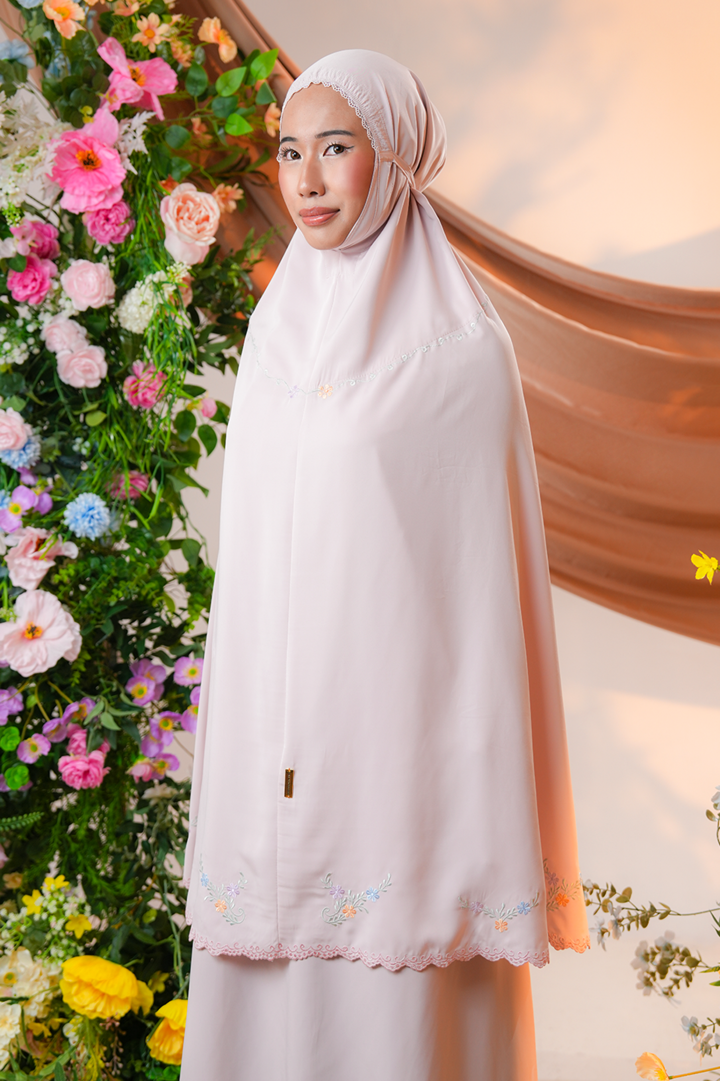 Celine in Pink Lemonade Prayer Wear