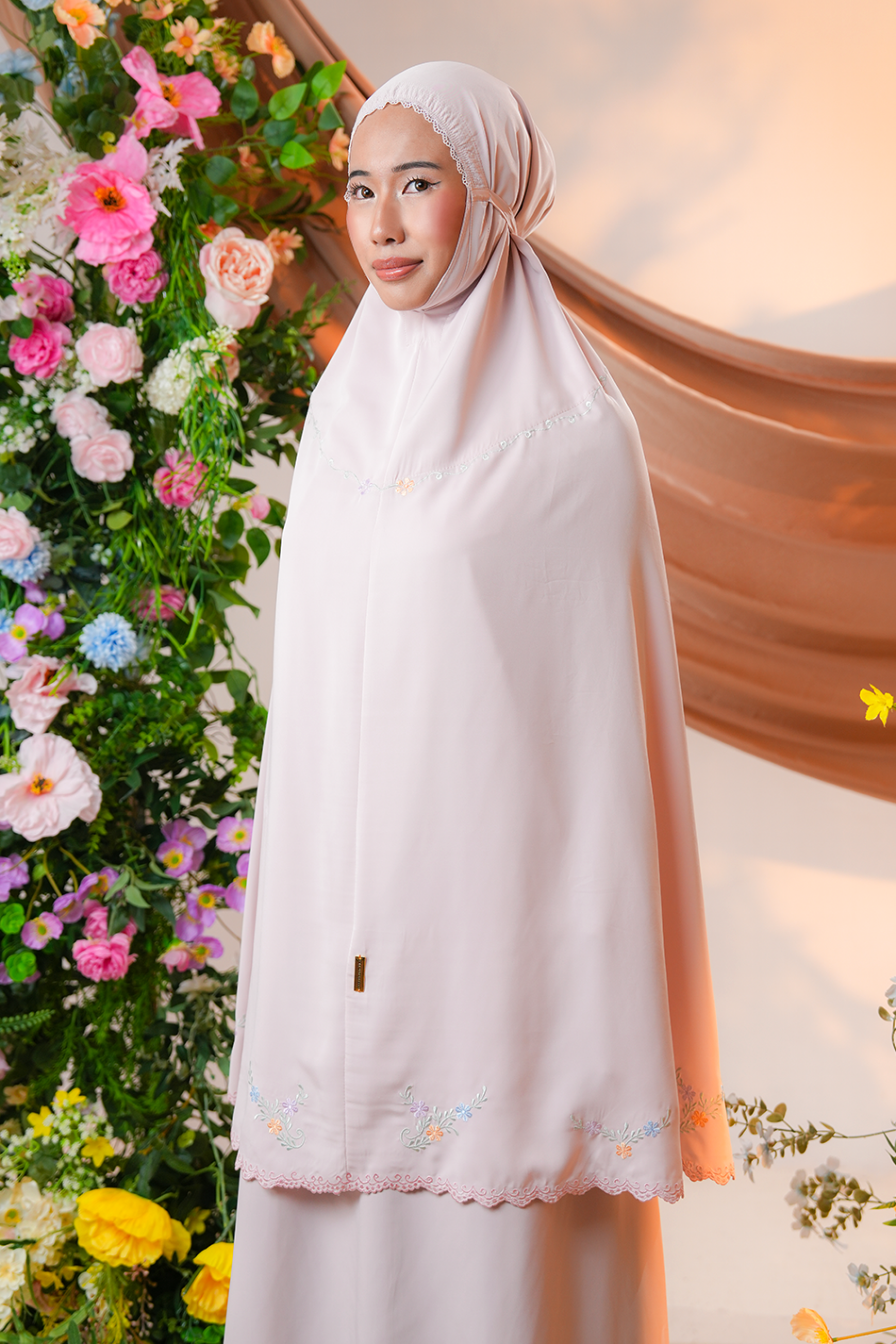 Celine in Pink Lemonade Prayer Wear