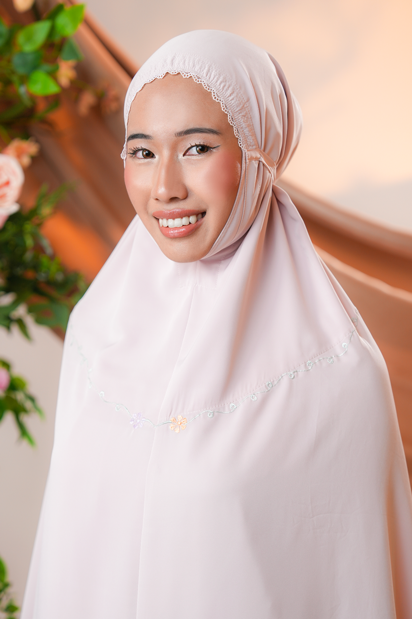 Celine in Pink Lemonade Prayer Wear