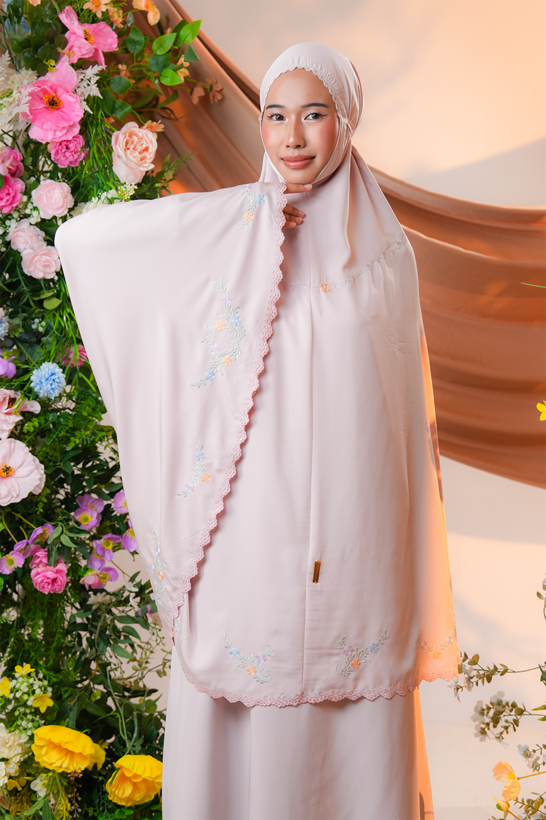 Celine in Pink Lemonade Prayer Wear