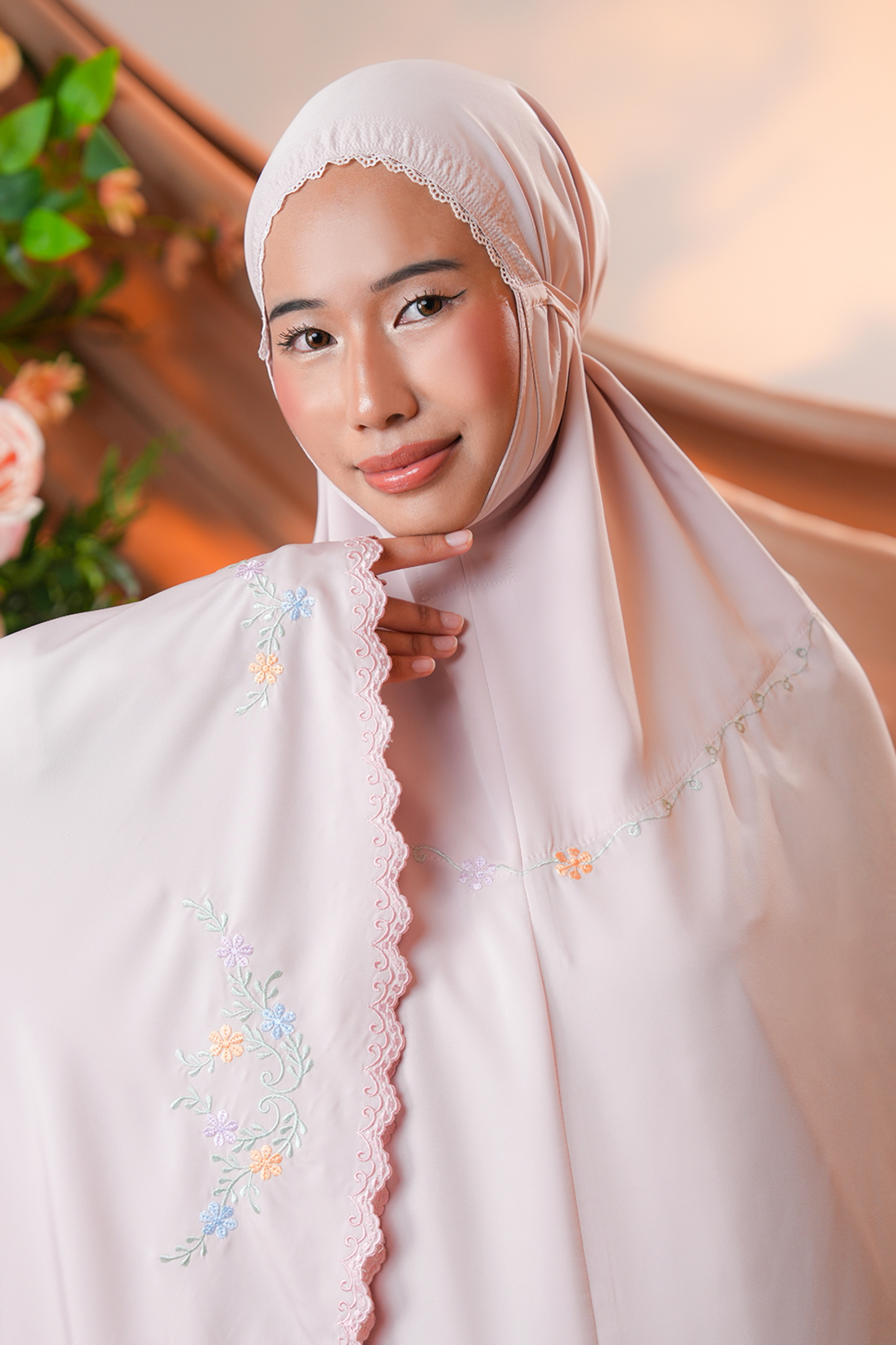 Celine in Pink Lemonade Prayer Wear