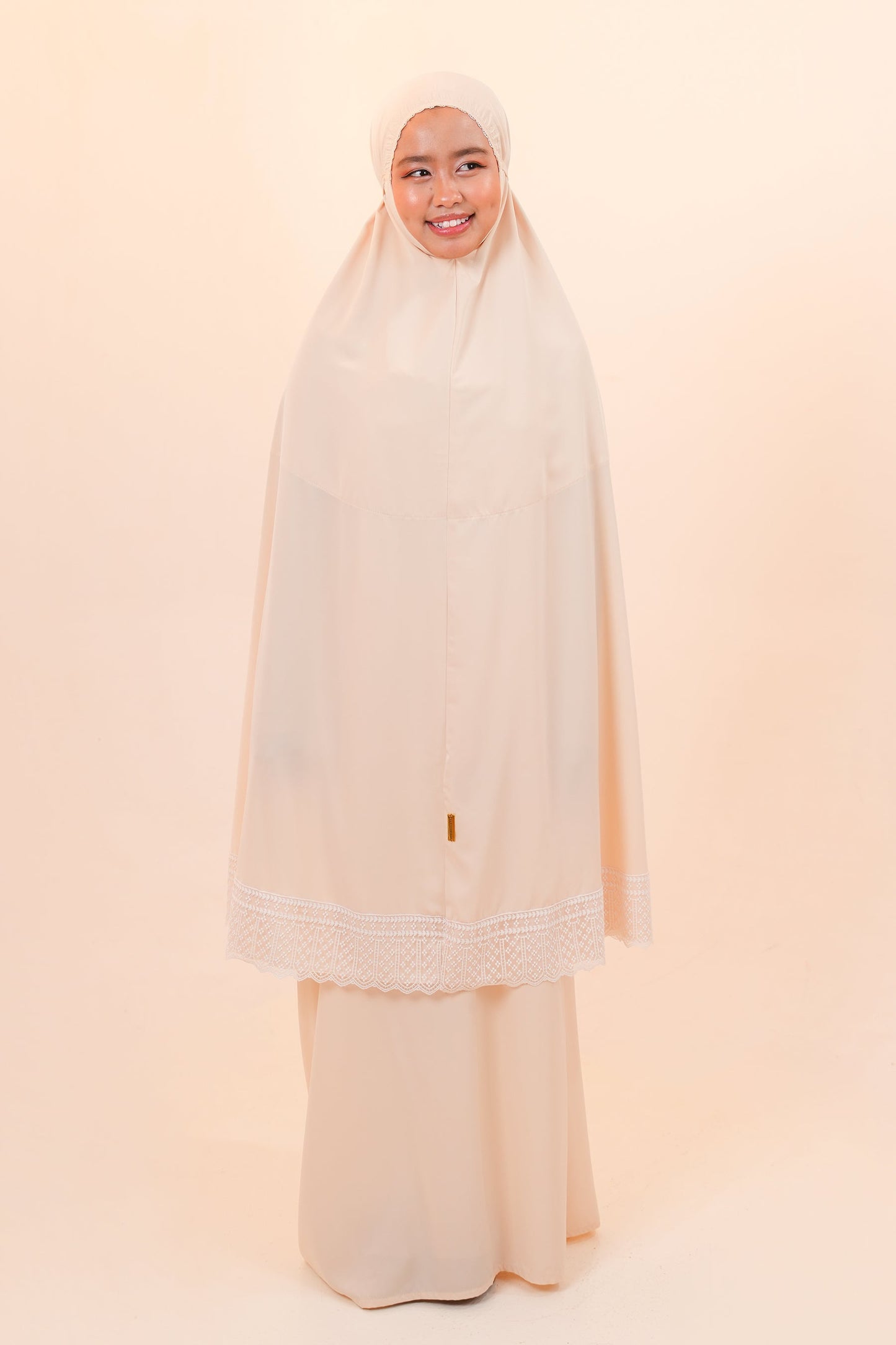 Dewdrops (Tweens) in Creme Brulee Prayer Wear