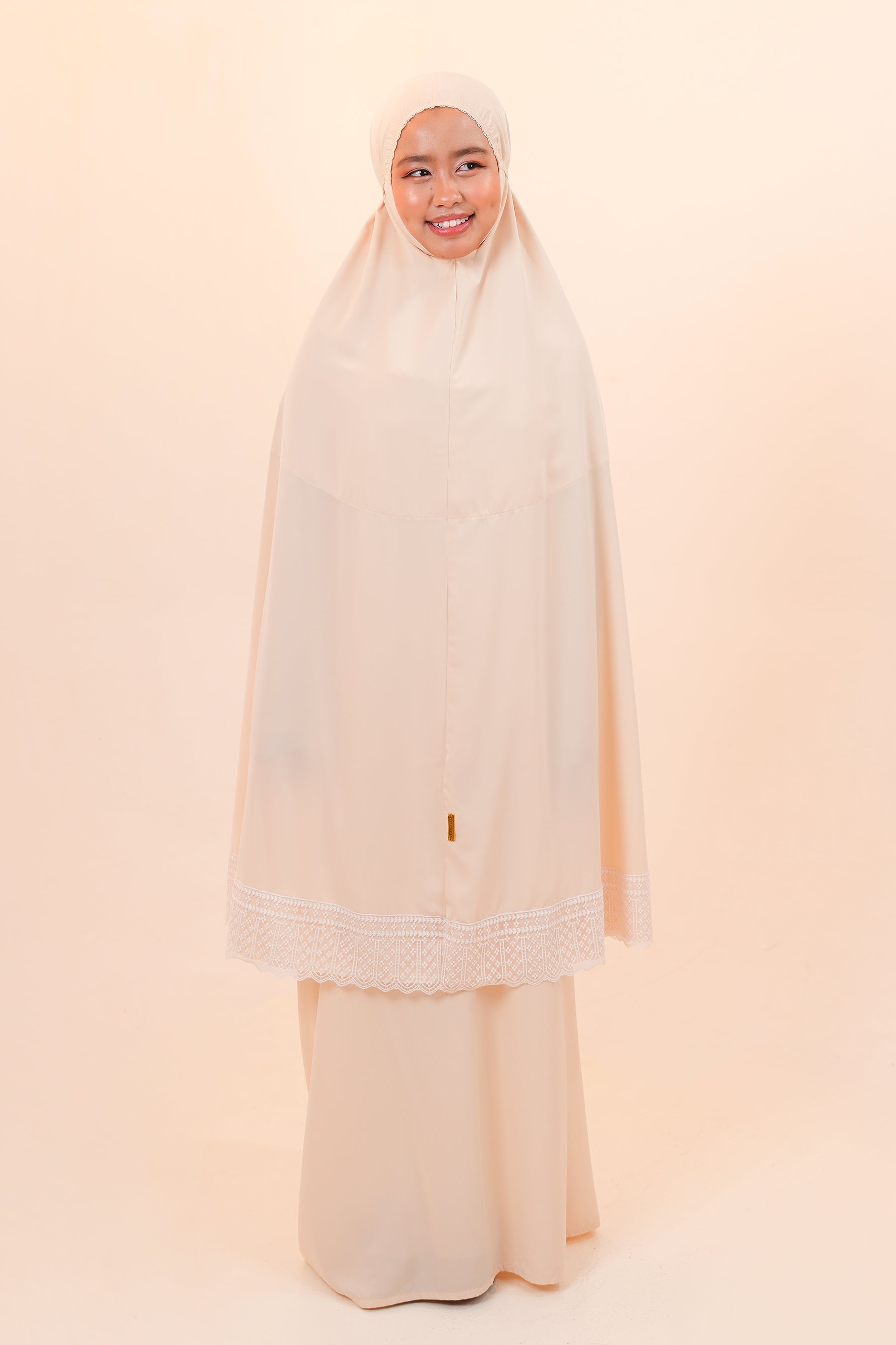 Dewdrops (Tweens) in Creme Brulee Prayer Wear