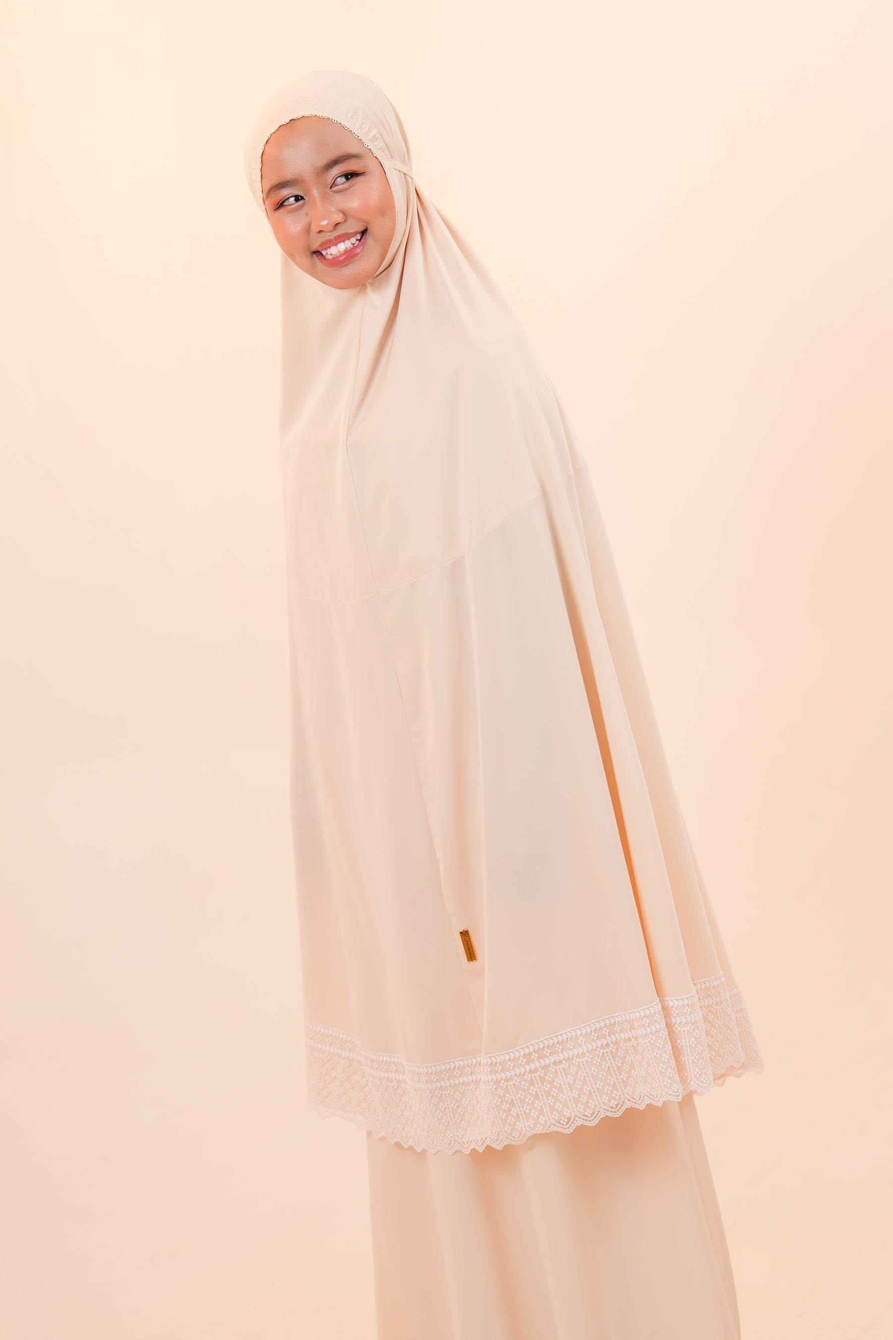 Dewdrops (Tweens) in Creme Brulee Prayer Wear