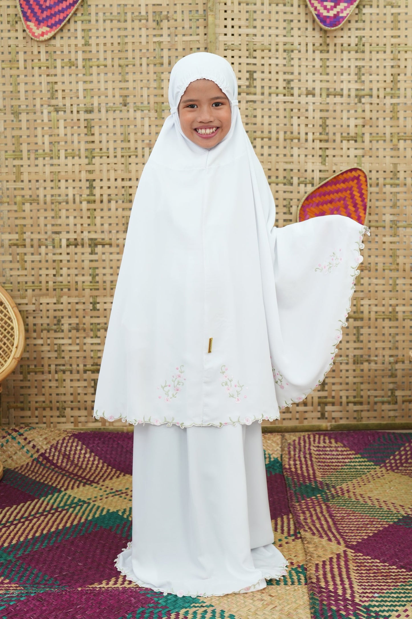 Little Seri In White (Kids) Prayer Wear