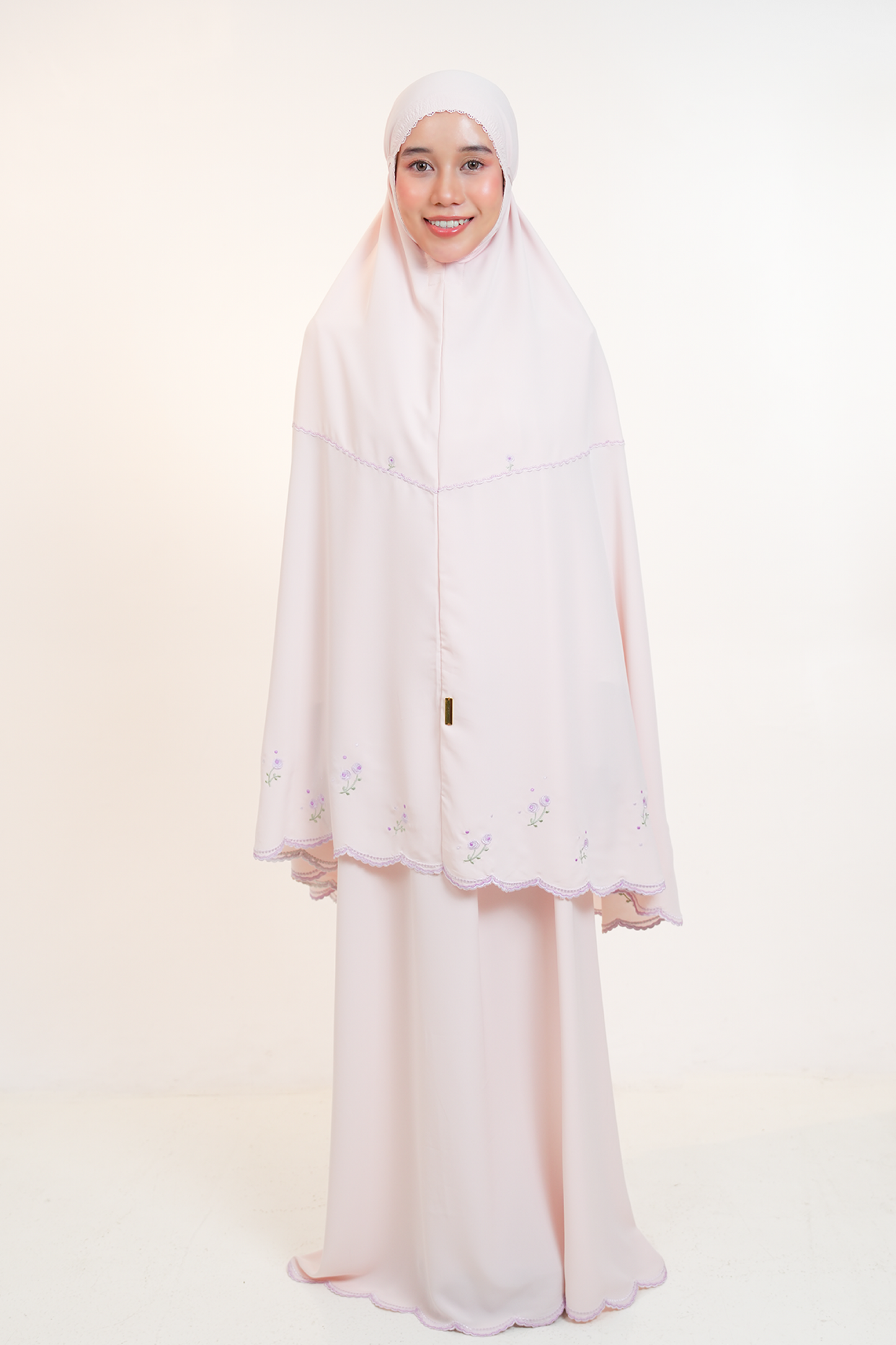 Elyse in Peach Prayer Wear