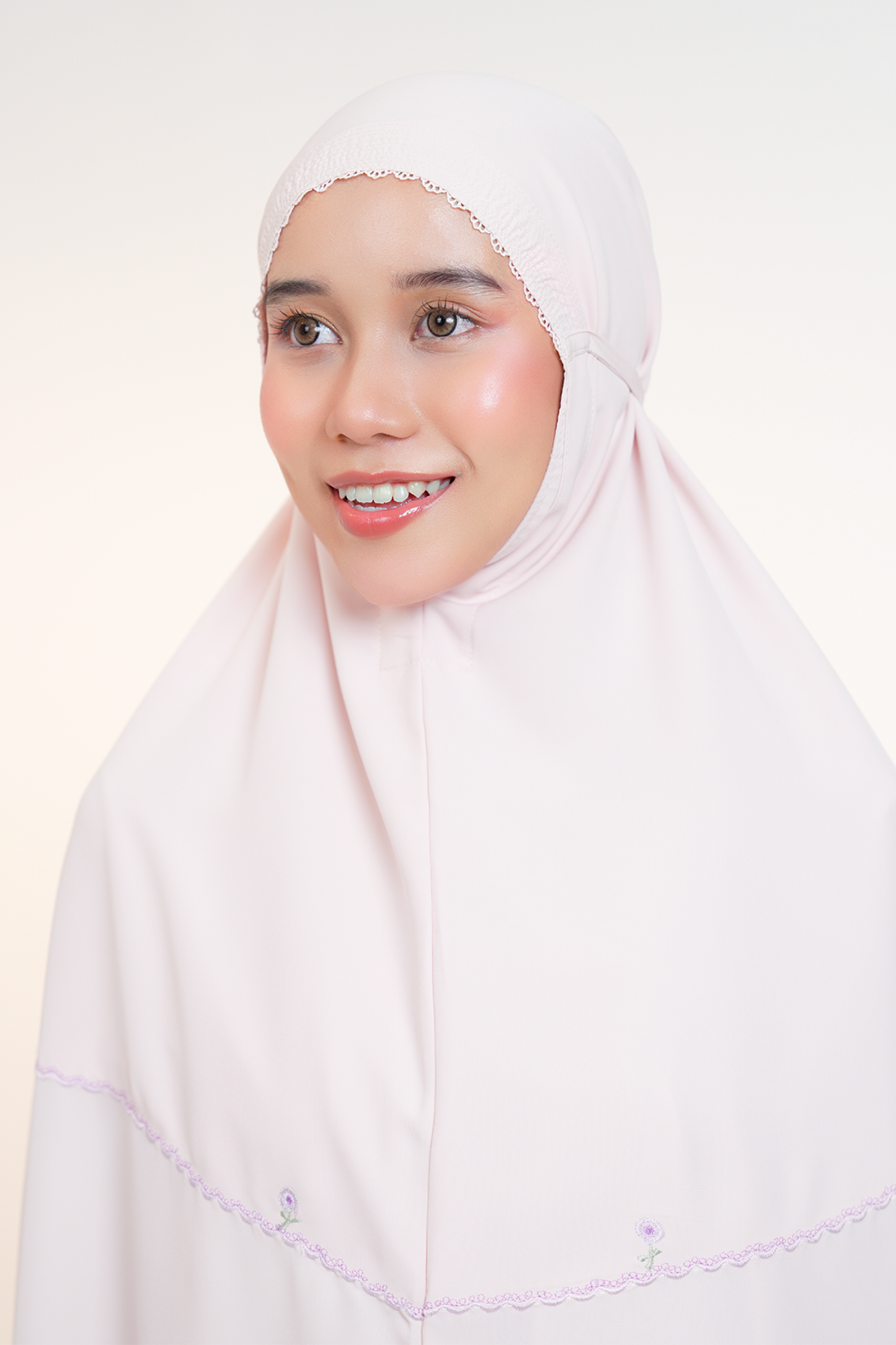 Elyse in Peach Prayer Wear