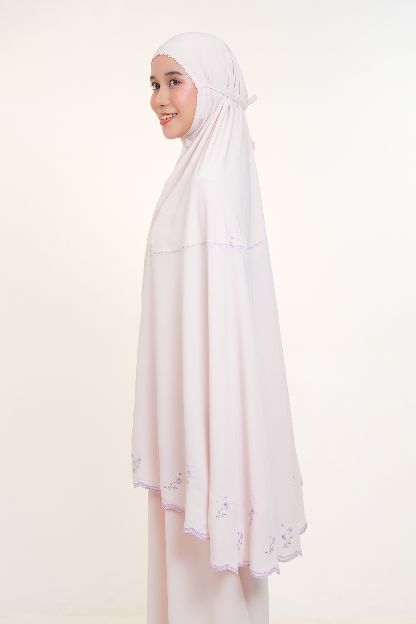 Elyse in Peach Prayer Wear