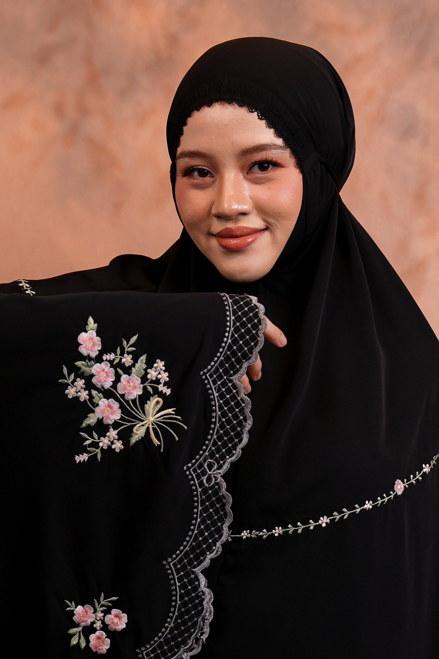 Evalora in Black Tea Prayer Wear