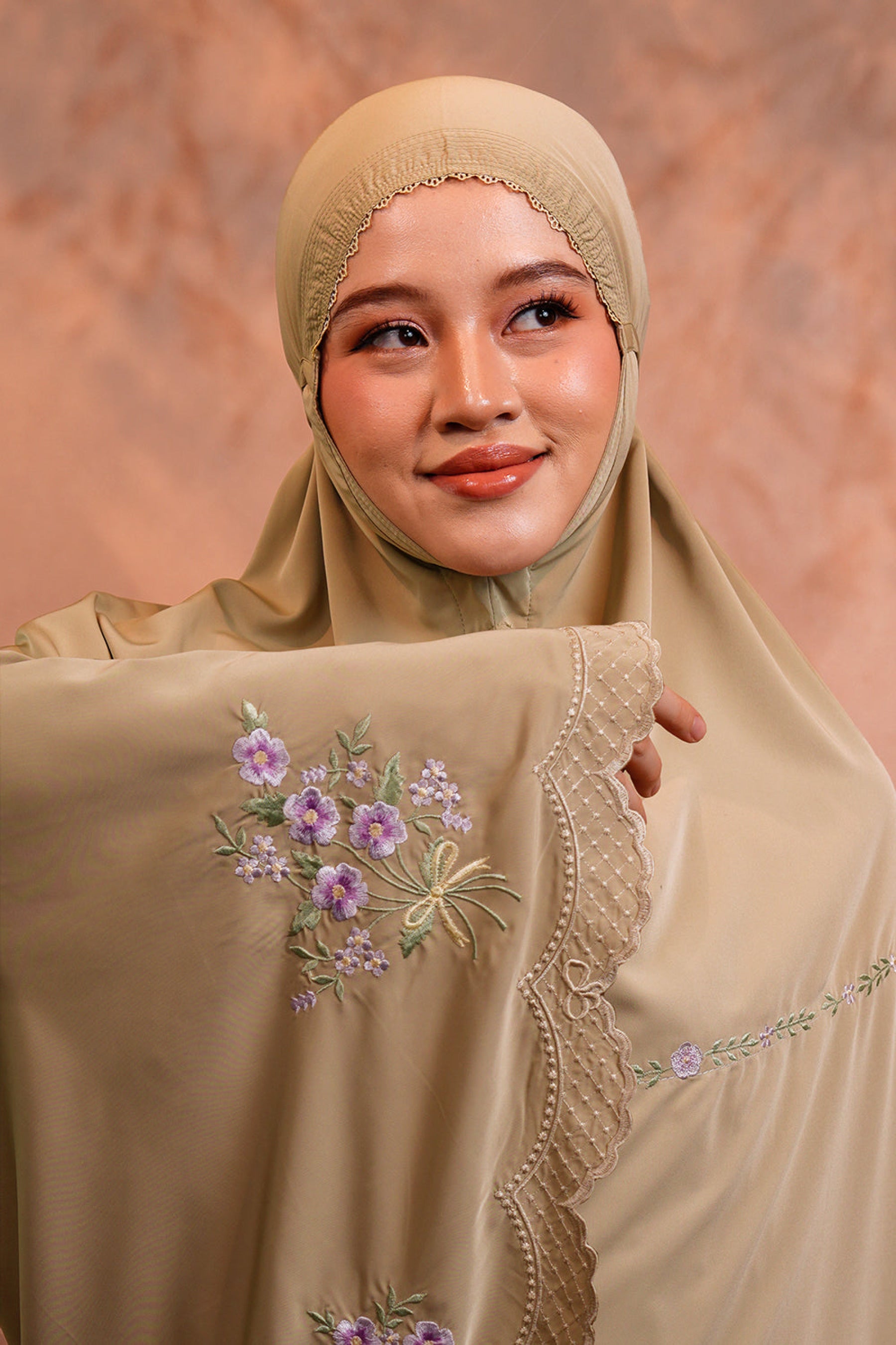 Evalora in Matcha Prayer Wear