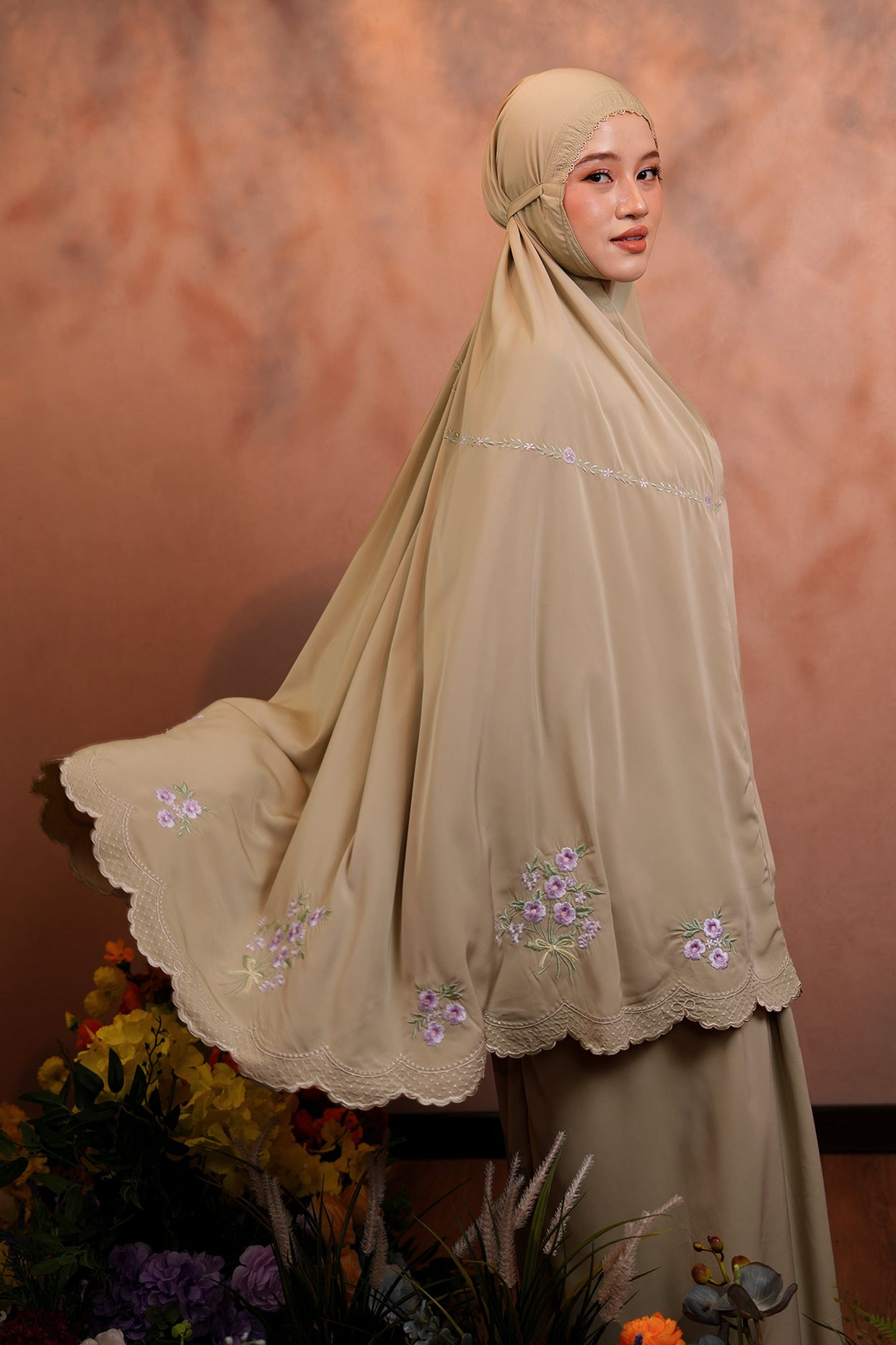 Evalora in Matcha Prayer Wear