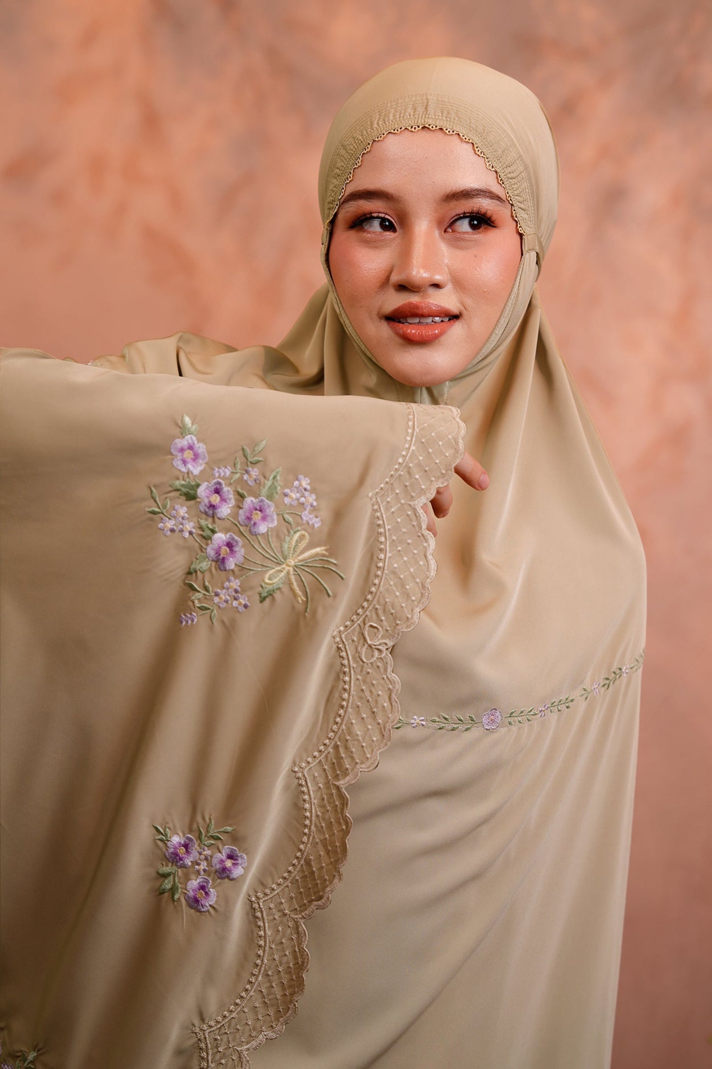 Evalora in Matcha Prayer Wear