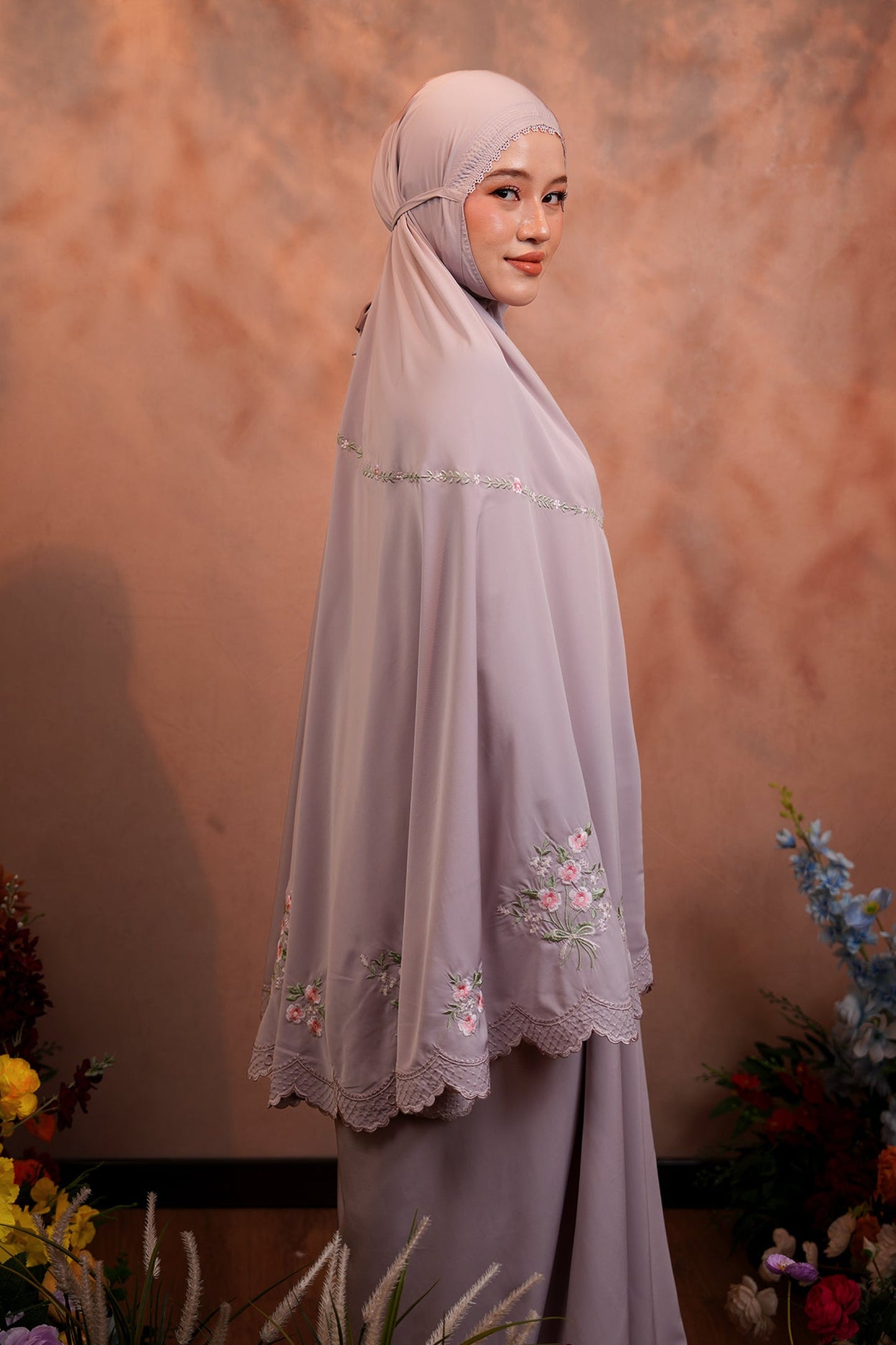 Evalora in Mulberry Prayer Wear