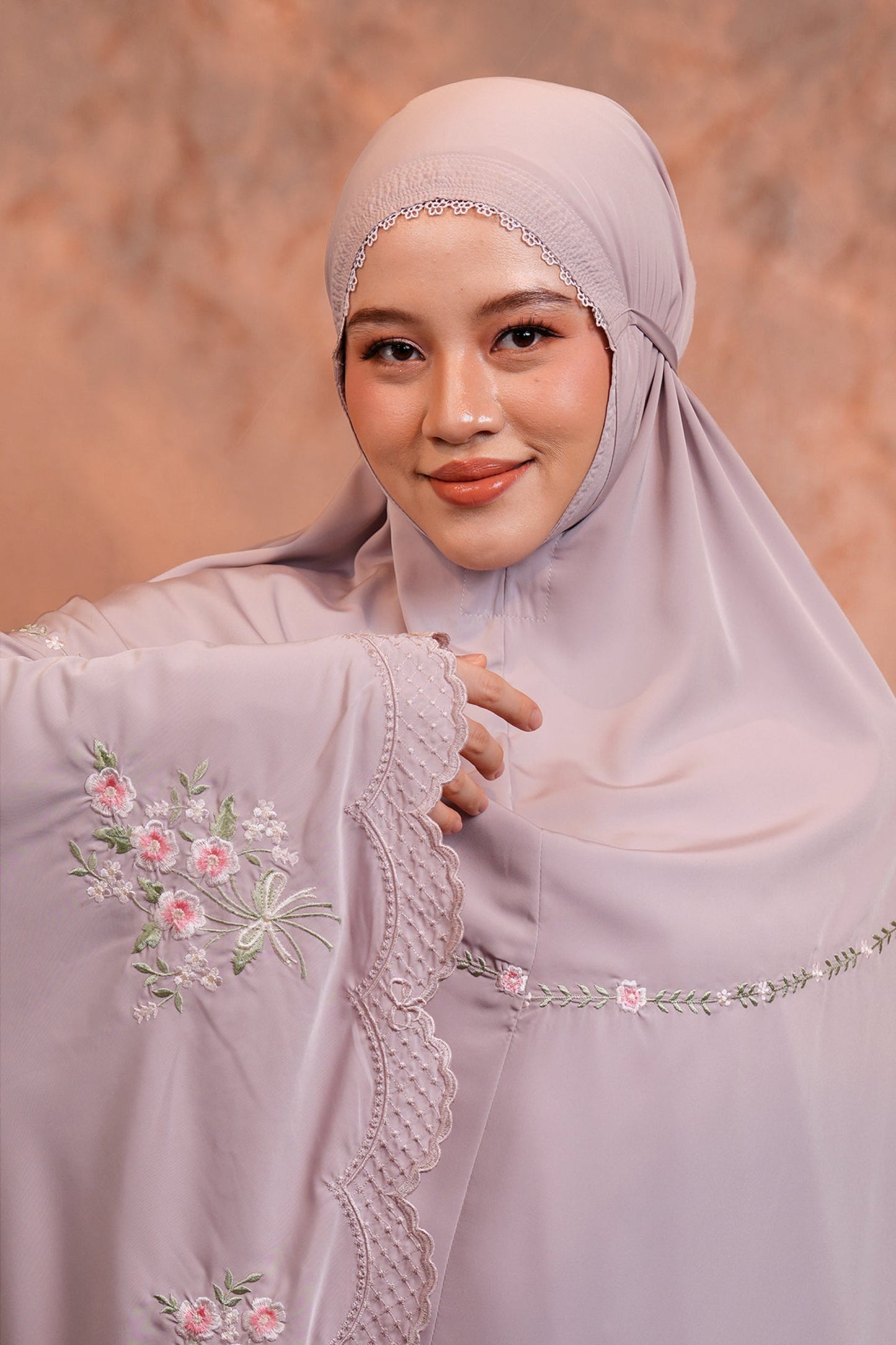 Evalora in Mulberry Prayer Wear